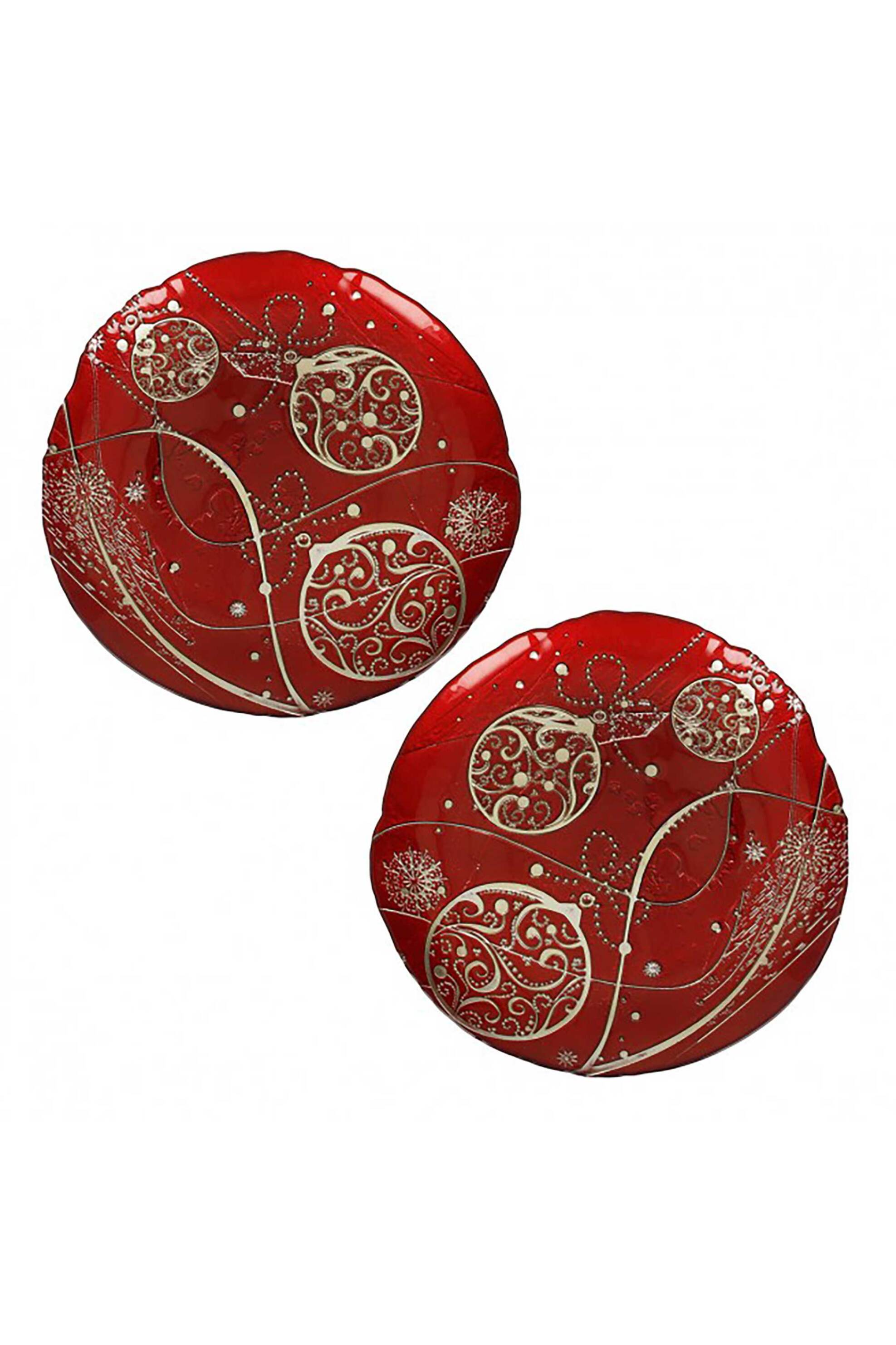 CASA DI MARVA Marva χριστουγεννιάτικο σετ πιάτα από γυαλί (2 τεμάχια) 21 cm - 8029722843926