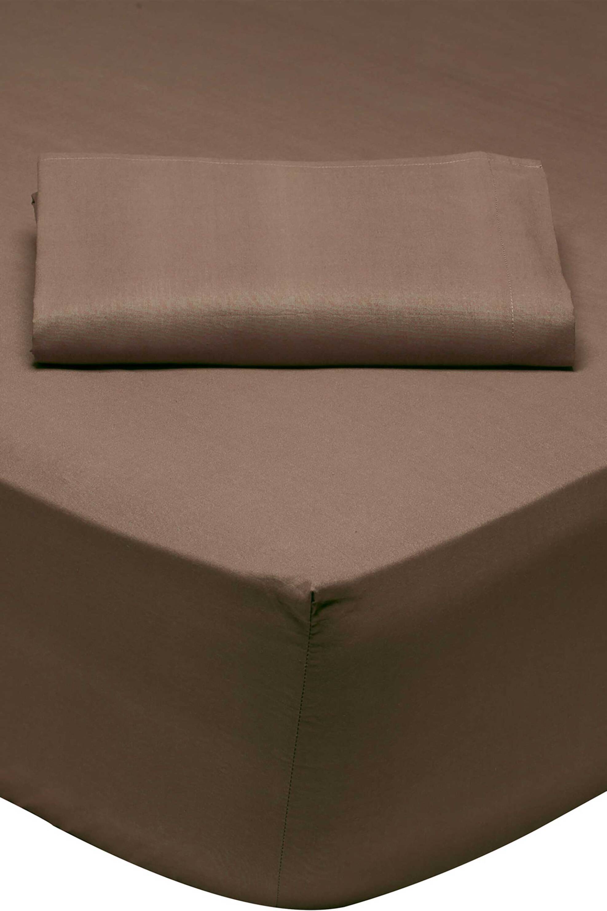 Das home σεντόνι μονό με λάστιχο "1004 Colour Best" 100 x 200 + 35 cm - 422410031004 Καφέ