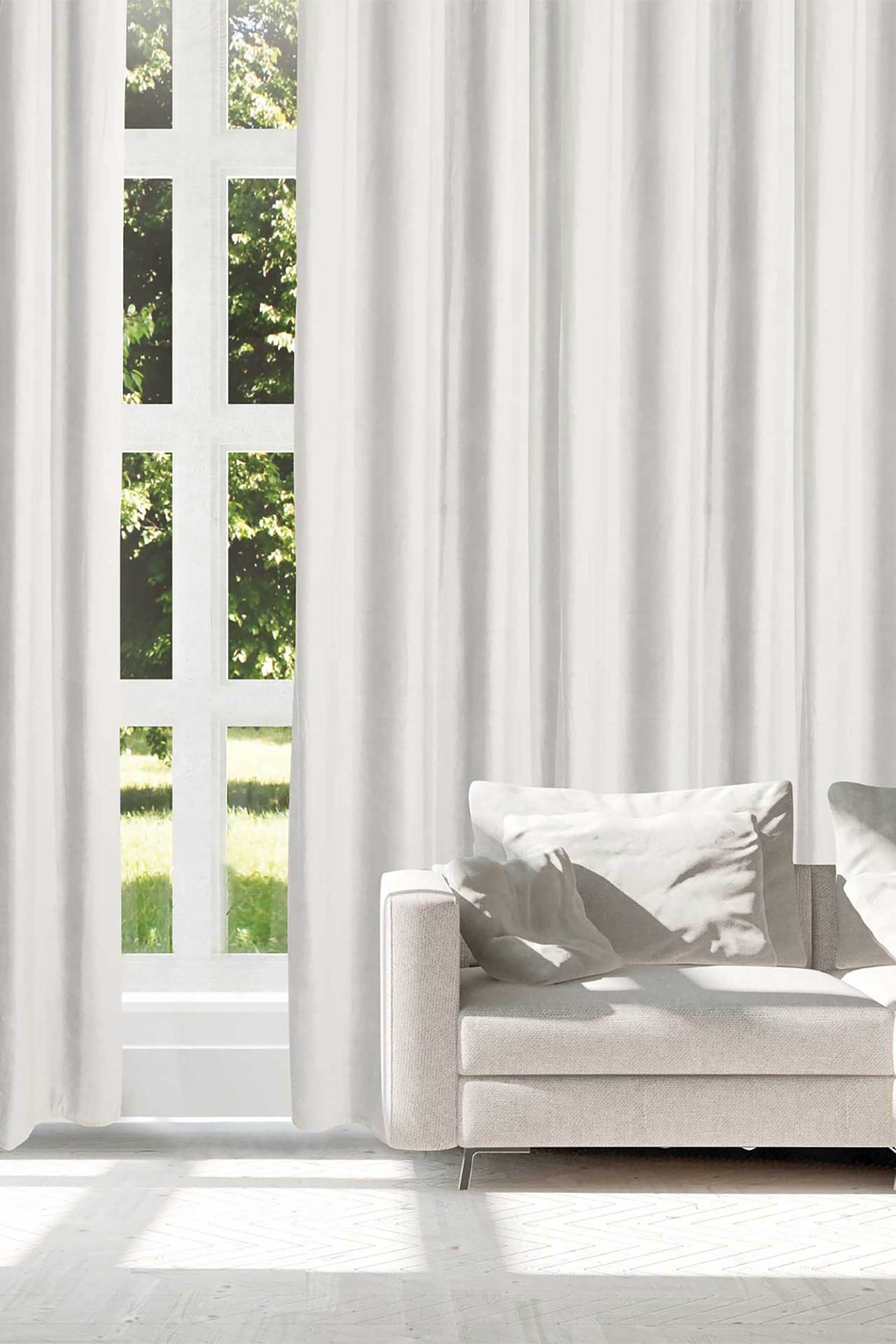 Das Home κουρτίνα μονόχρωμη με κρίκους "2226" 140 x 270 cm - 420142702226 Κρέμ