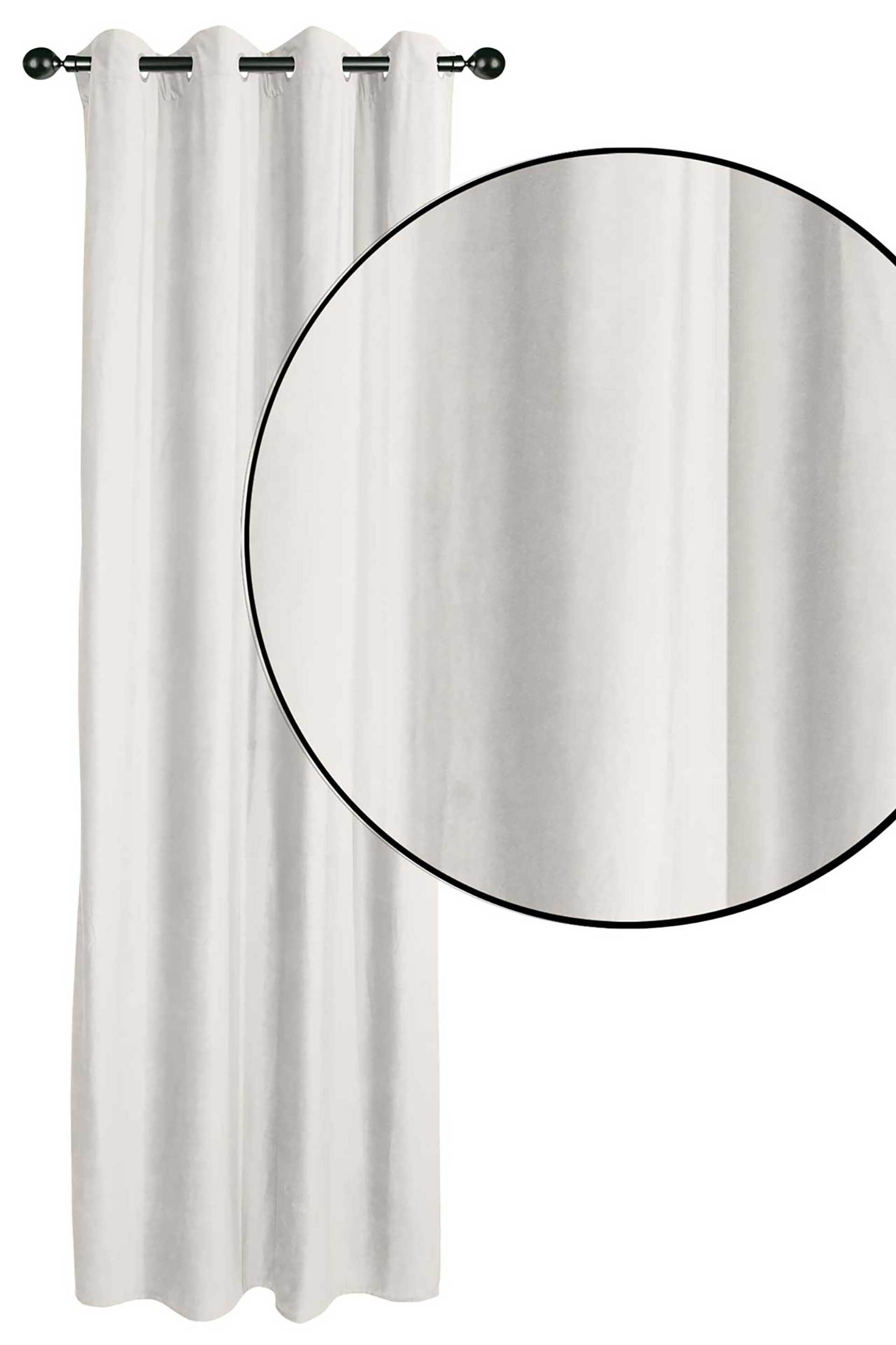 Das Home κουρτίνα μονόχρωμη με κρίκους "2226" 140 x 270 cm - 420142702226 Κρέμ φωτογραφία