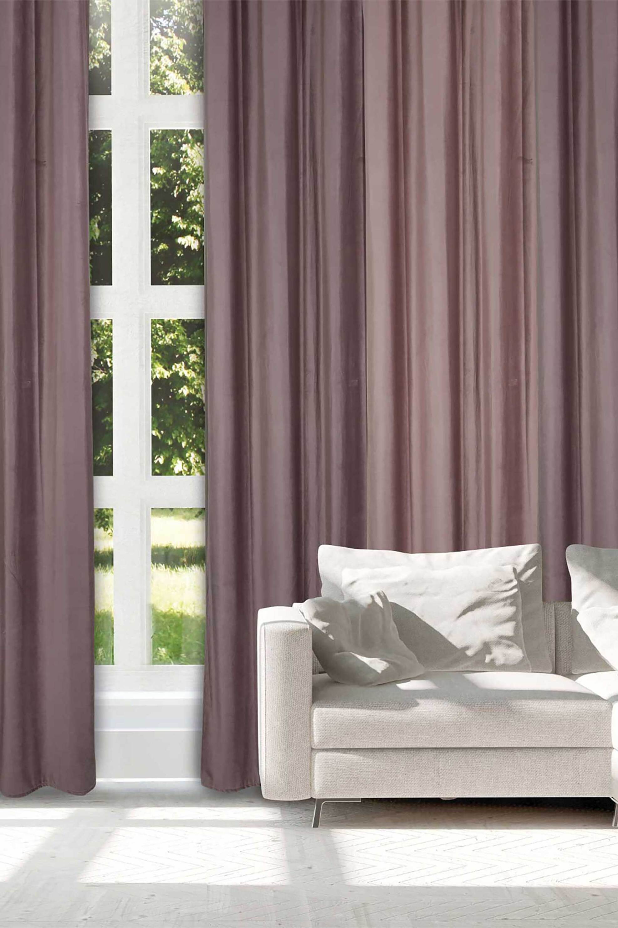 DAS HOME Das Home κουρτίνα μονόχρωμη με κρίκους "2228" 140 x 270 cm - 420142702228 Nude