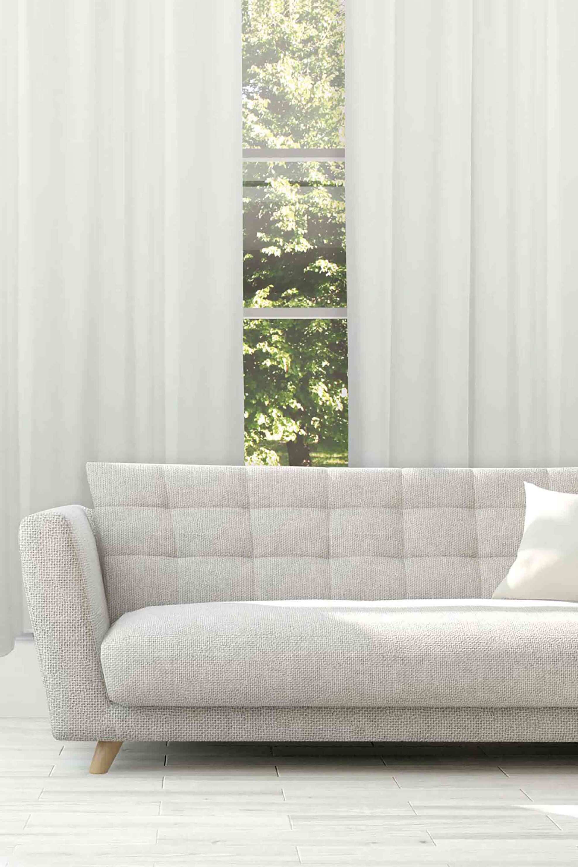 DAS HOME Das Home κουρτίνα μονόχρωμη με κρίκους "2233" 140 x 270 cm - 420142702233 Λευκό
