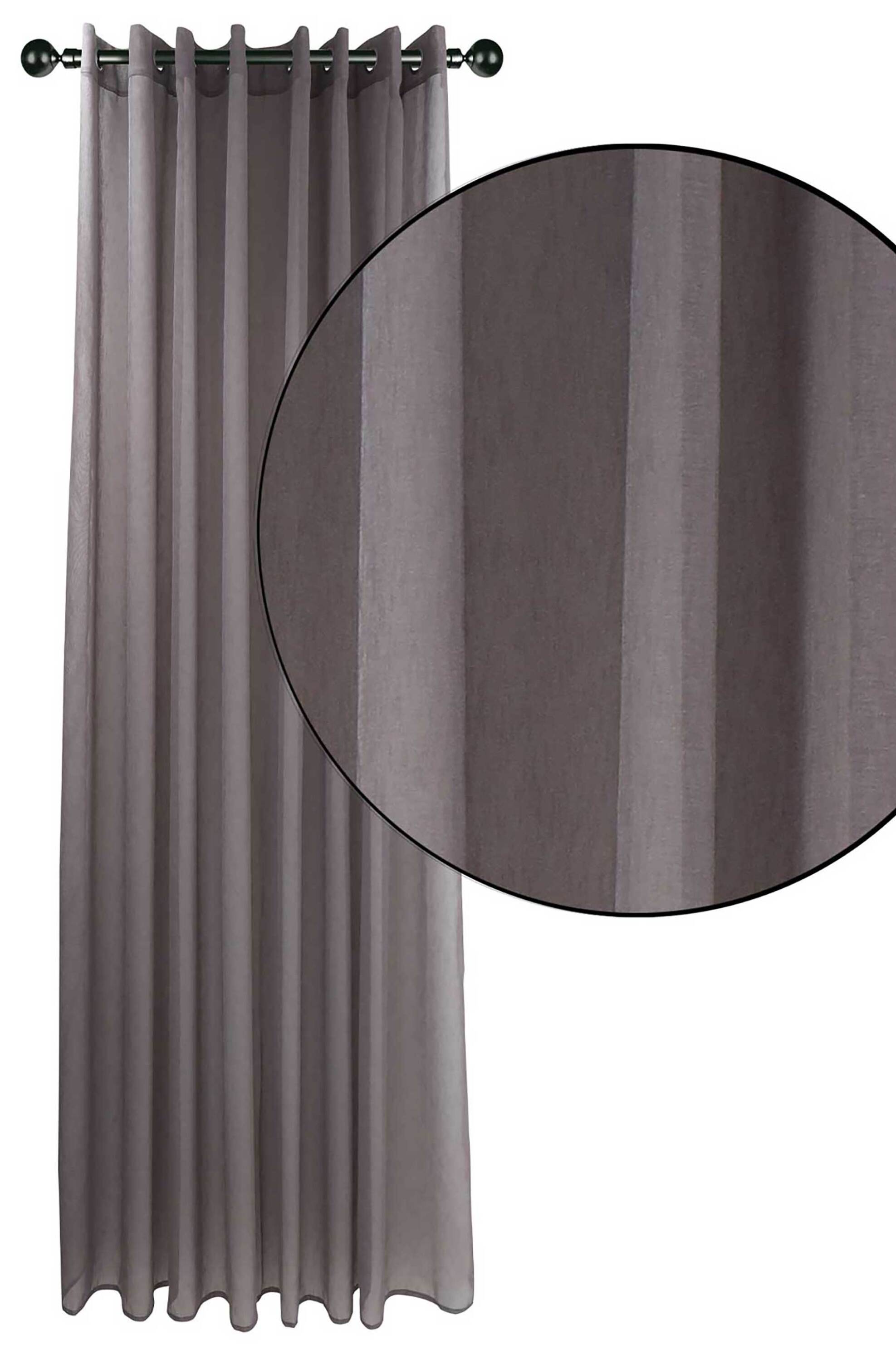 Das Home κουρτίνα μονόχρωμη με κρίκους "2224" 300 x 265 cm - 420302652224 Μοβ φωτογραφία