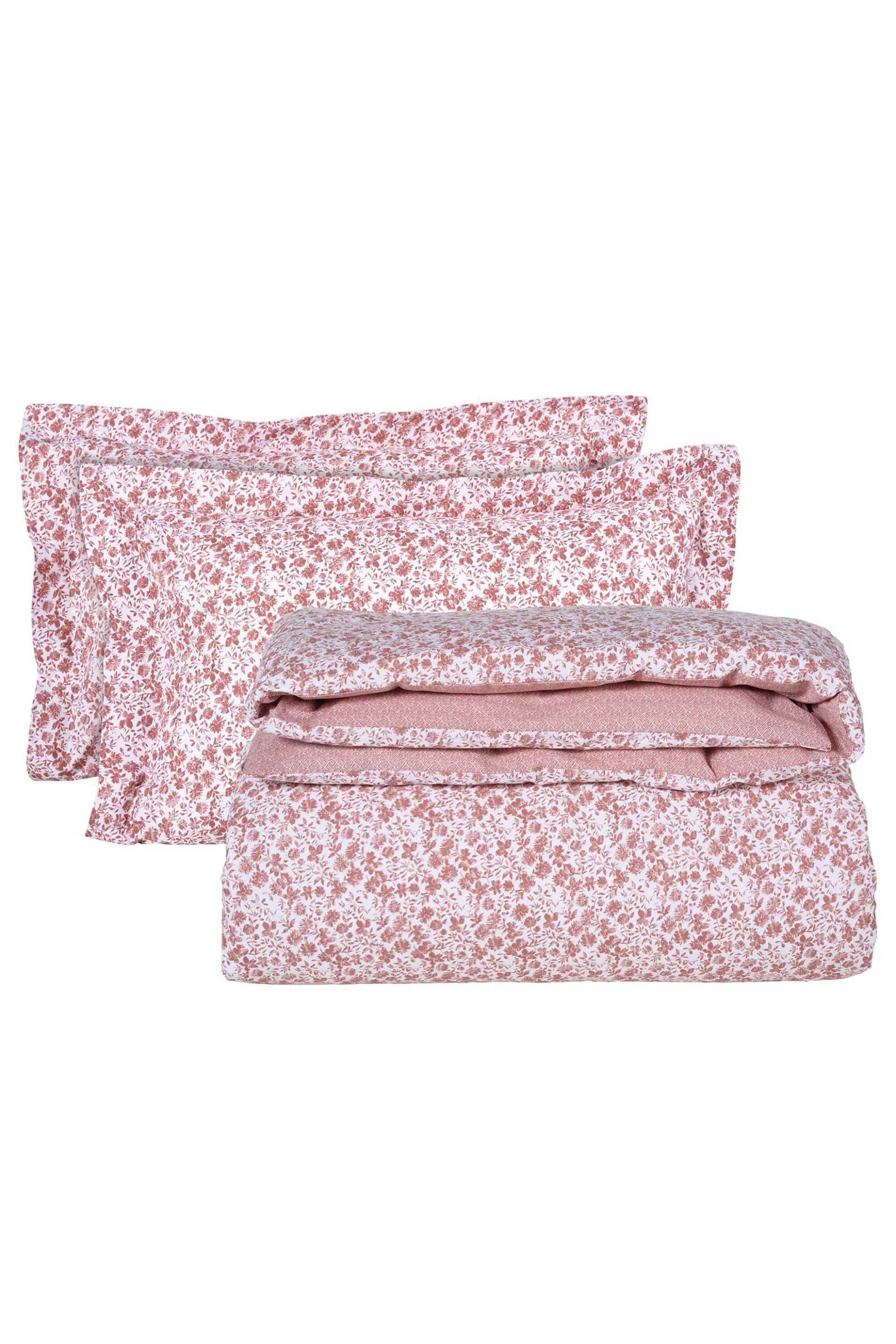 Das Home σετ παπλωματοθήκη υπέρδιπλη με μαξιλαροθήκες "3003 Daily" (3τμχ) - 406009203003 Ροζ φωτογραφία