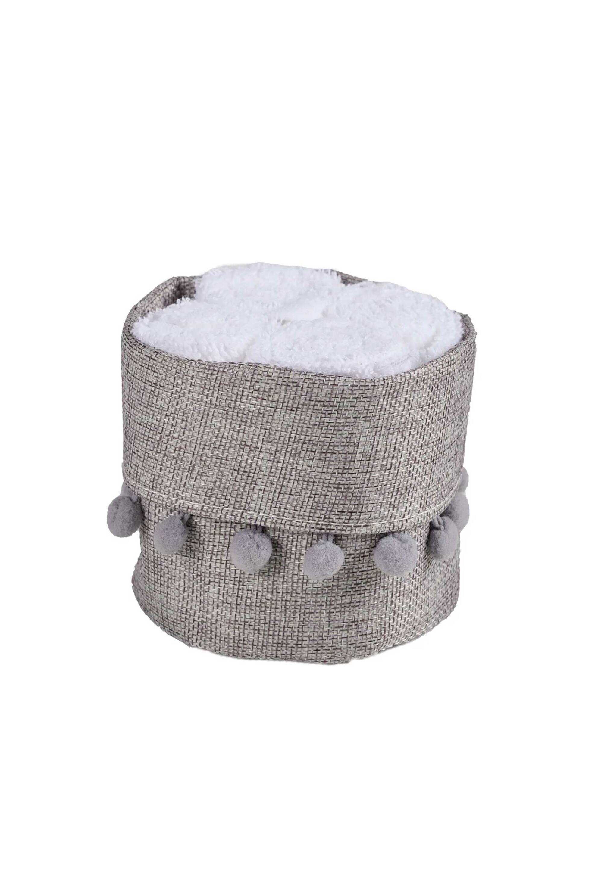 Das Home σετ πετσέτες μπάνιου σε καλαθάκι "4012" (4 τεμάχια) - 530708004012 Λευκό