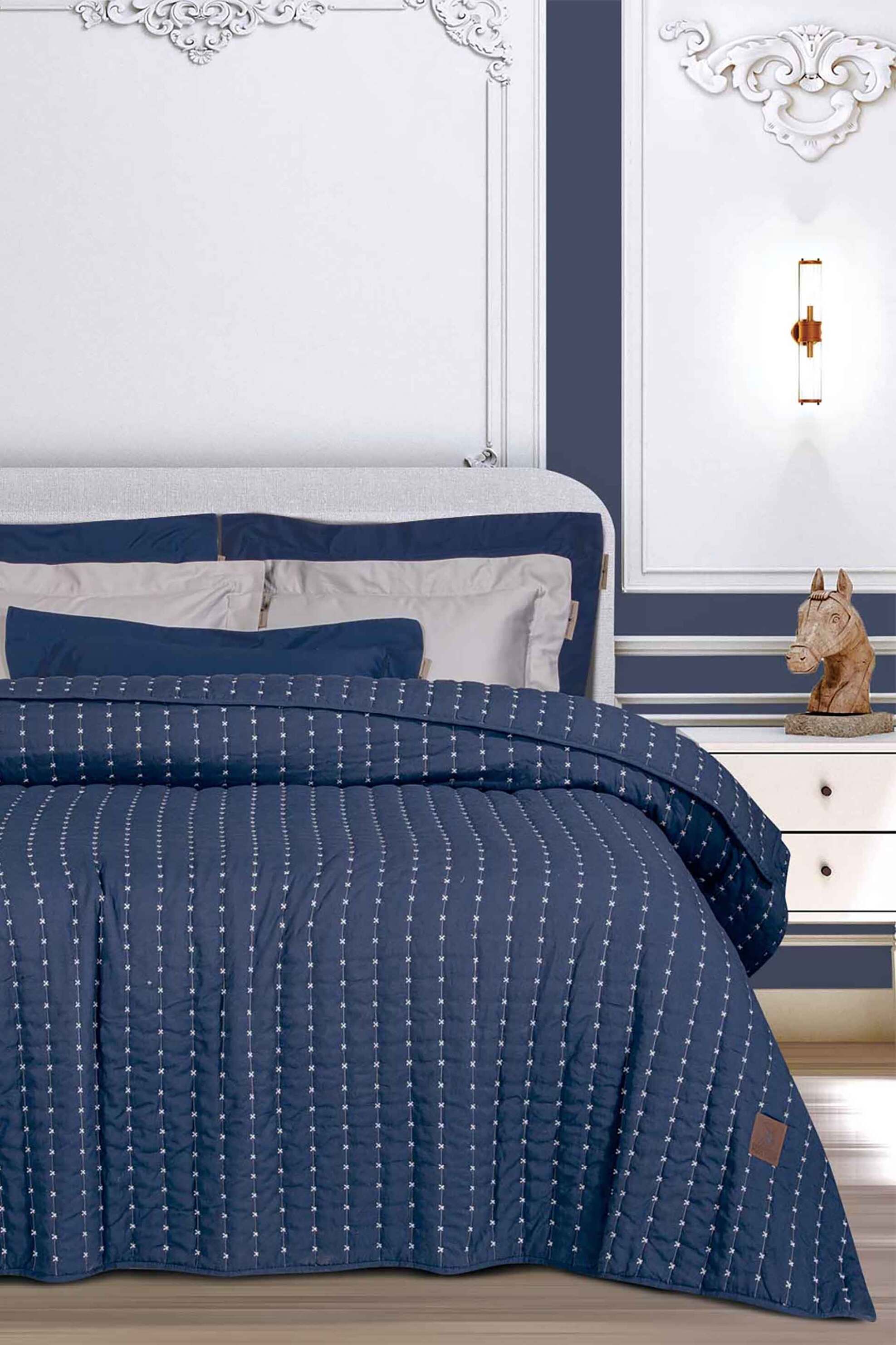 Greenwich Polo Club κουβερλί king size με ανάγλυφο σχέδιο και logo patch 230 x 250 cm "3492" - 202000203492 Μπλε