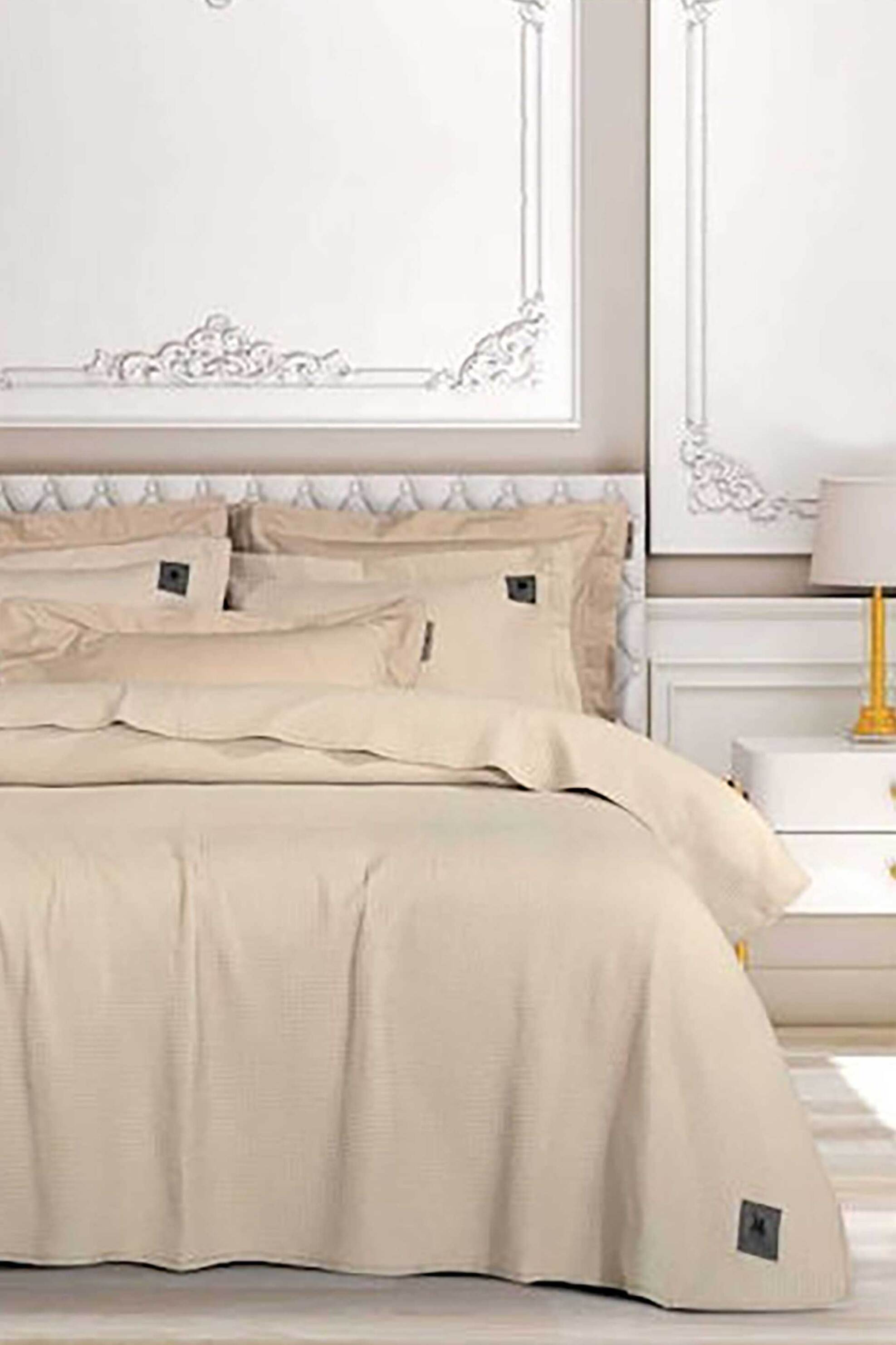 Greenwich Polo Club κουβερλί king size με ανάγλυφο σχέδιο και logo patch 240 x 250 cm "3495" - 202000303495 Μπεζ