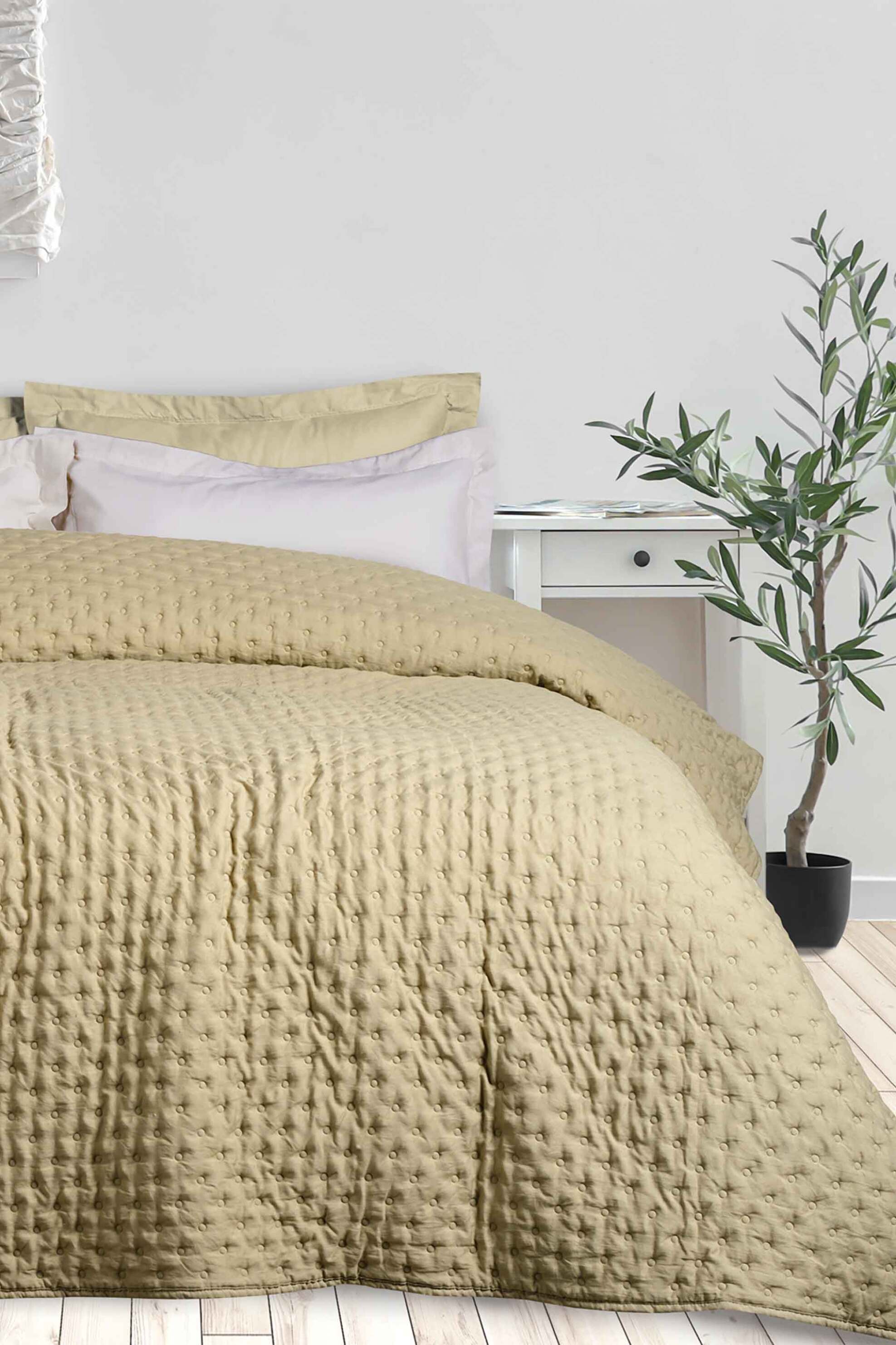 Das Home κουβερλί υπέρδιπλο 220 x 240 cm "9629" - 402080209629 Μπεζ