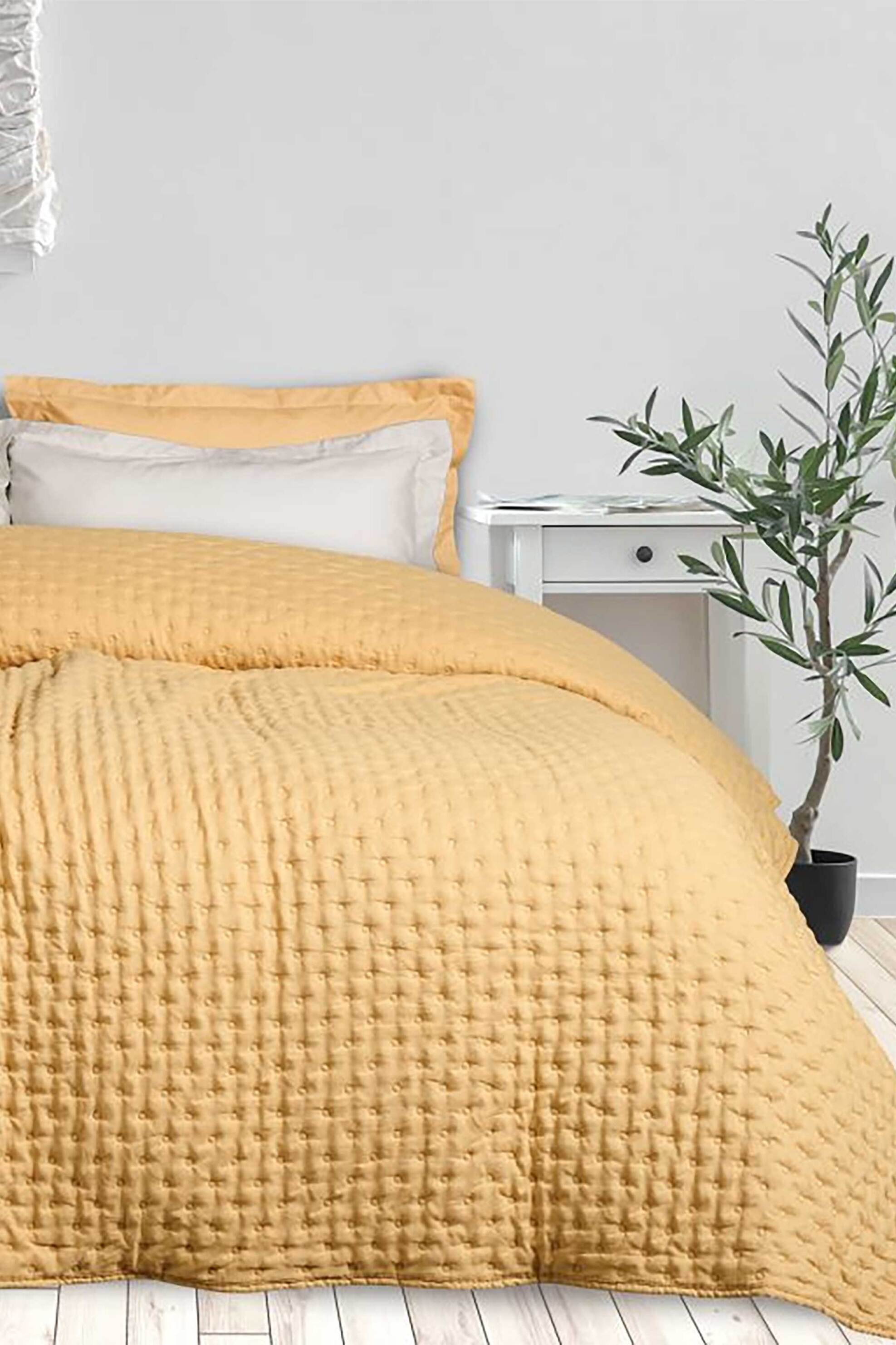 Das Home κουβερλί king size 250 x 240 cm "9631" - 402080309631 Κίτρινο Ώχρα