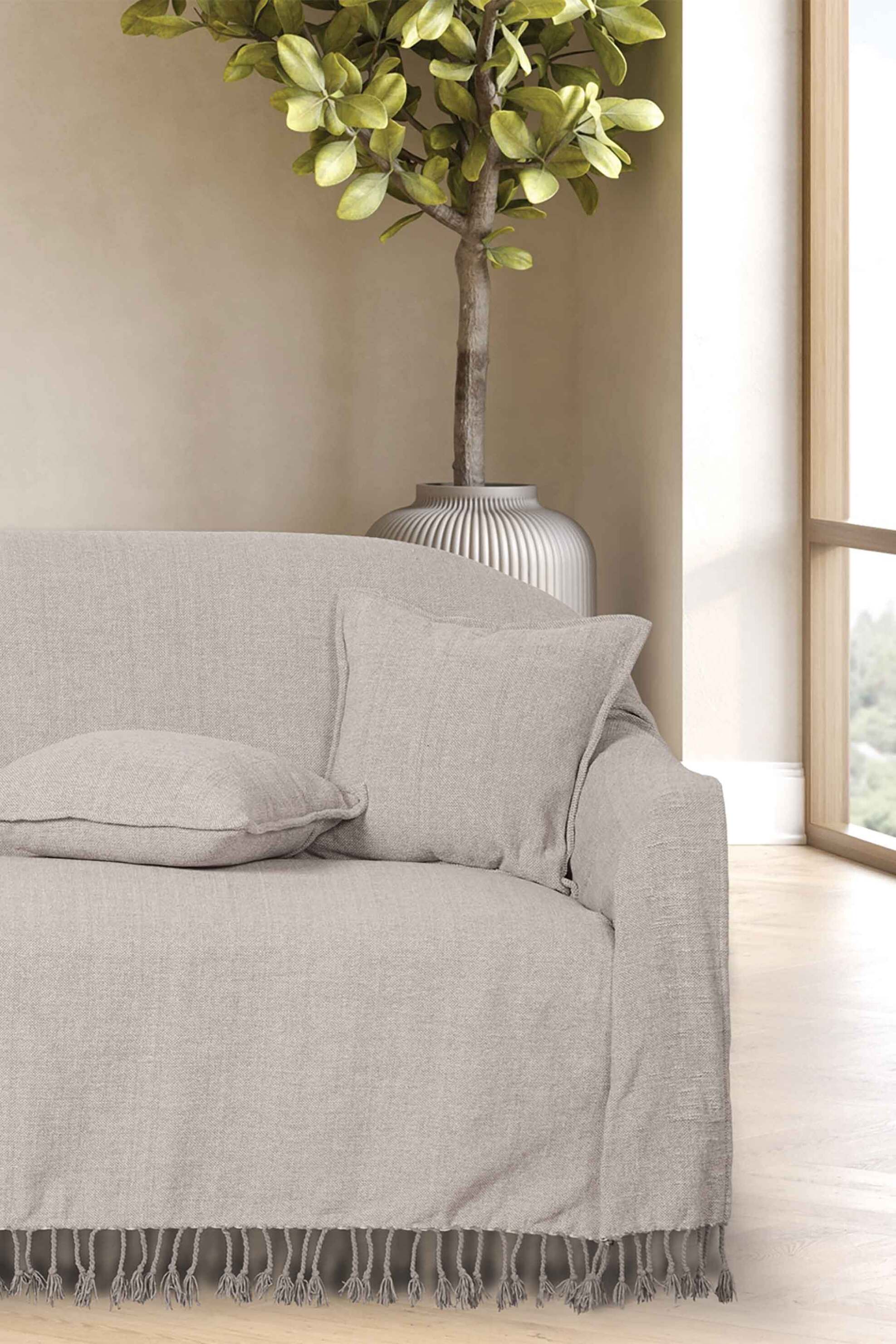 DAS HOME Das Home ριχτάρι τριθέσιου καναπέ "0272" 180 x 300 cm - 420618300272 Γκρι Ανοιχτό