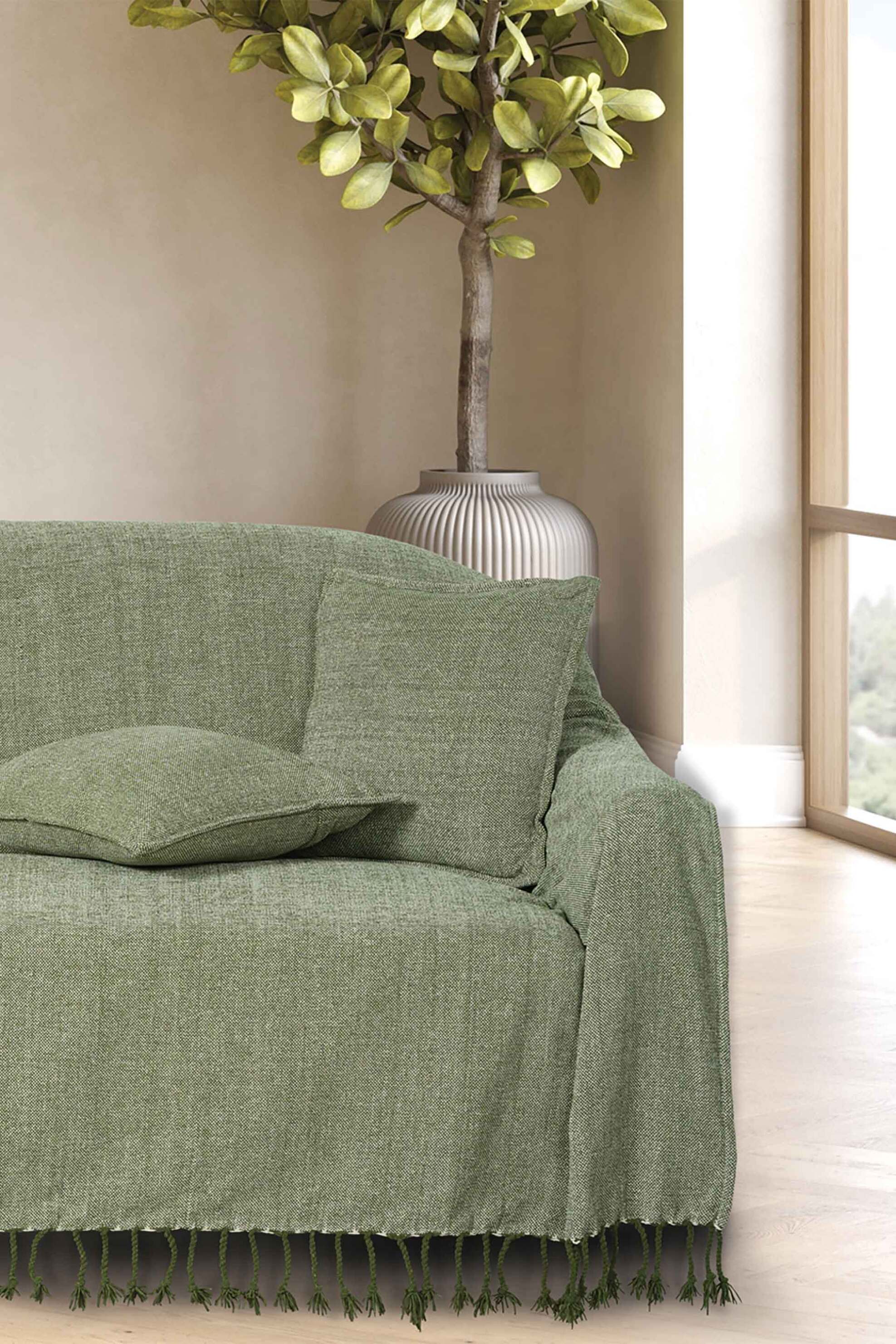 Das Home ριχτάρι τριθέσιου καναπέ "0273" 180 x 300 cm - 420618300273 Πράσινο