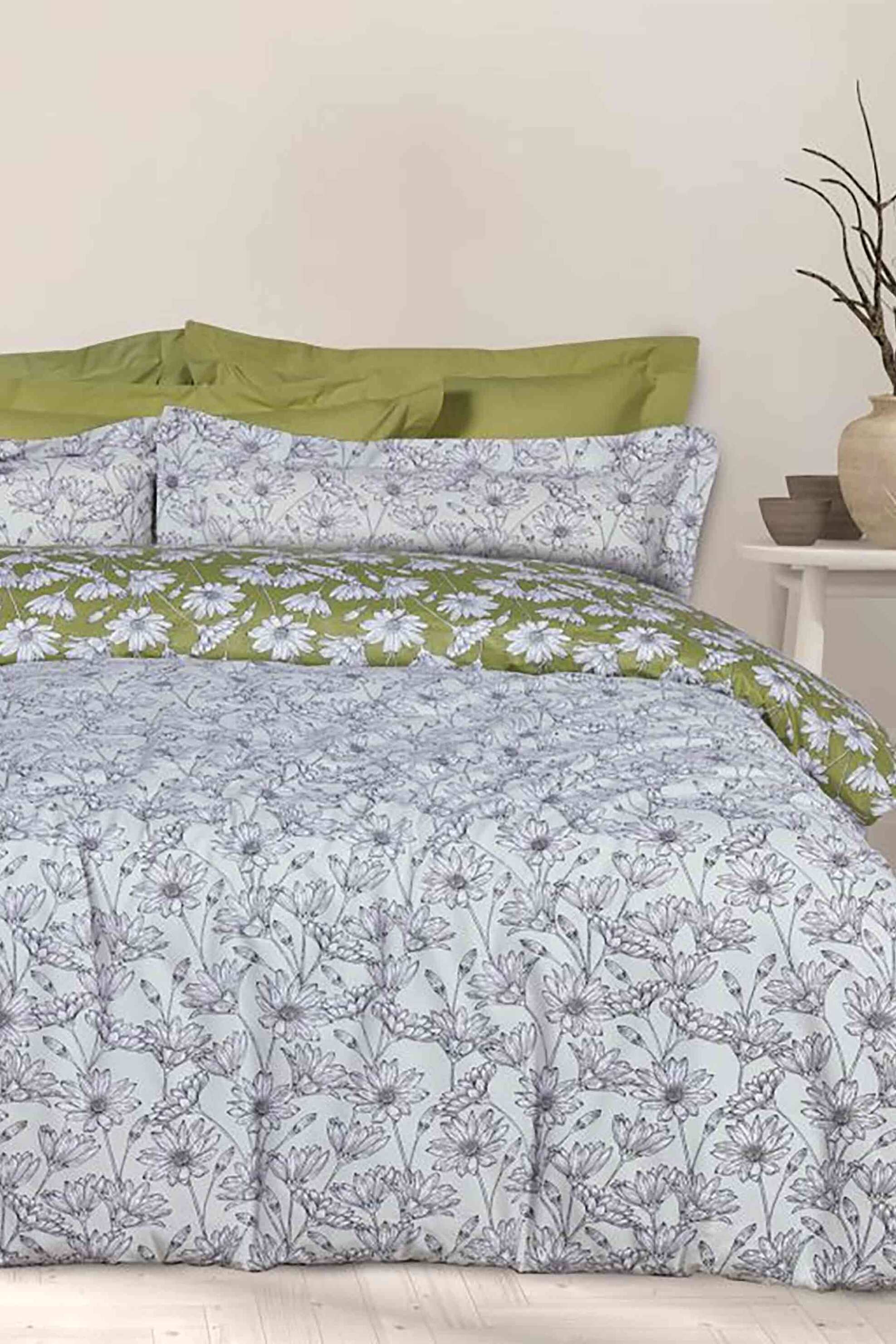 Das Home σετ σεντόνια υπέρδιπλα με μαξιλαροθήκες "9670 Happy" (4 τεμάχια) - 502108209670 Πράσινο