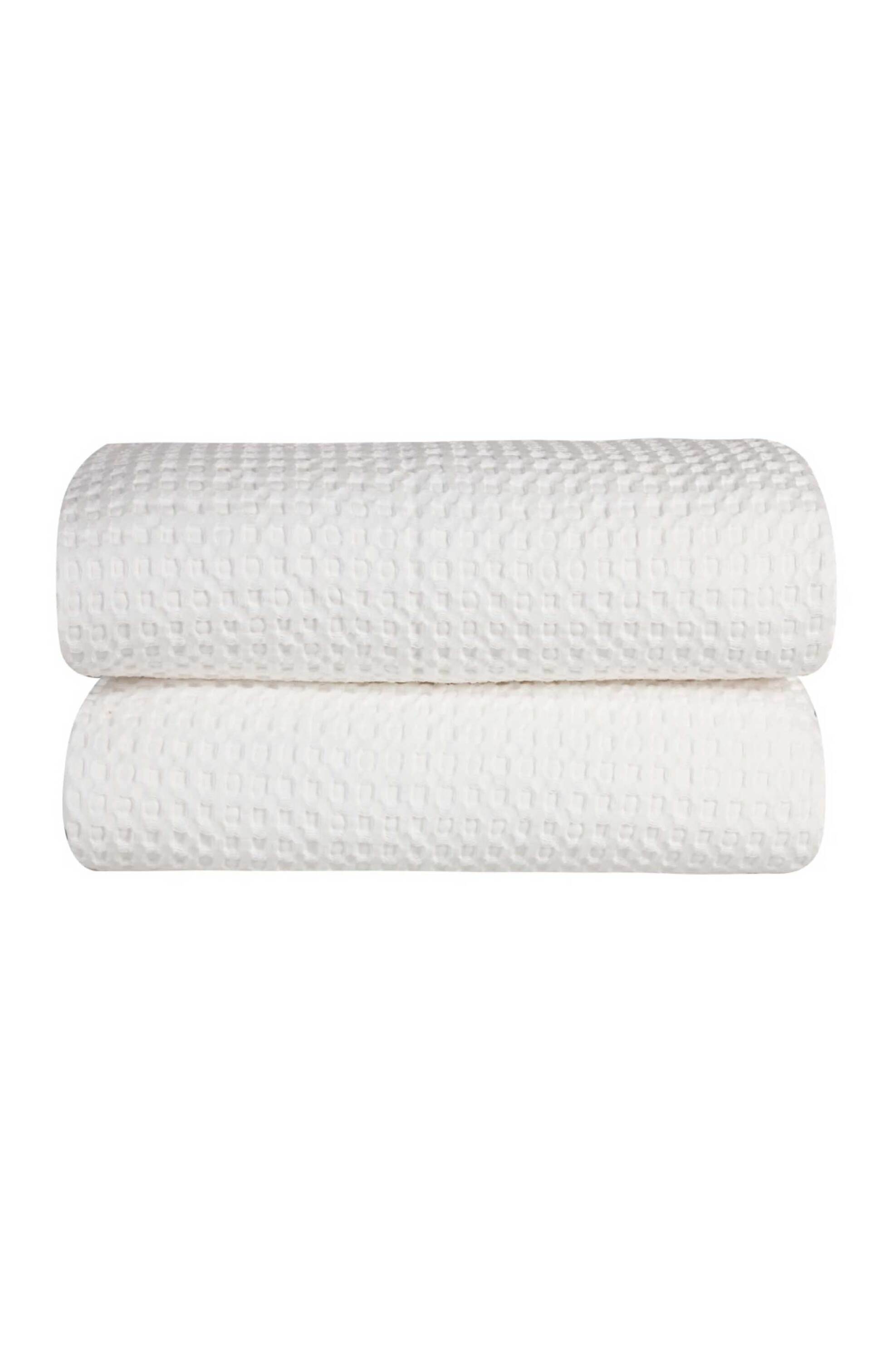 Kentia κουβέρτα υπέρδιπλη μονόχρωμη με waffle effect "Illusion 00" 230 x 250 cm - 000071310