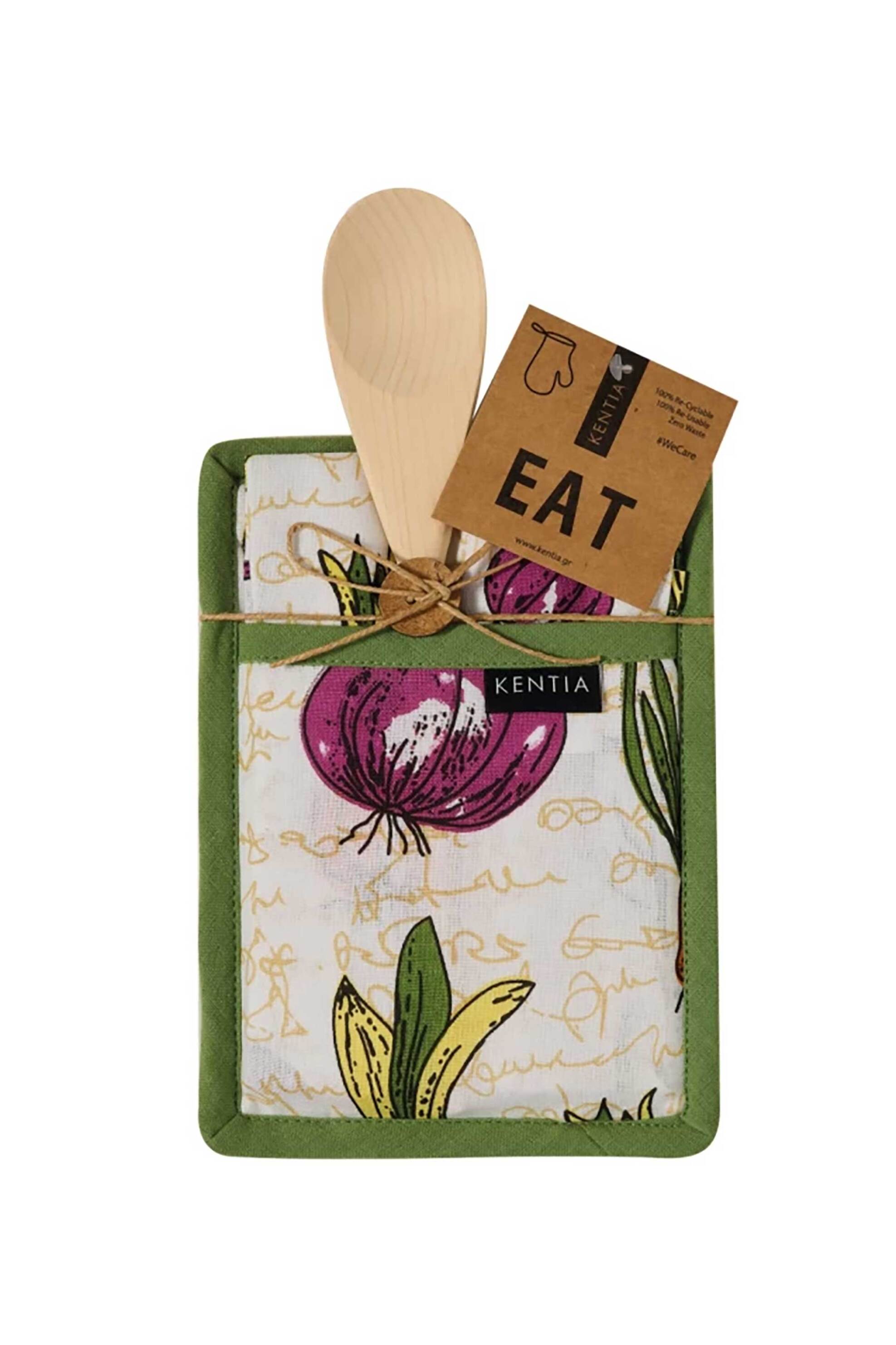 Kentia σετ πετσέτες κουζίνας με πιάστρα και κουτάλα "Mestolo 251" (3 τεμάχια) - 000077680