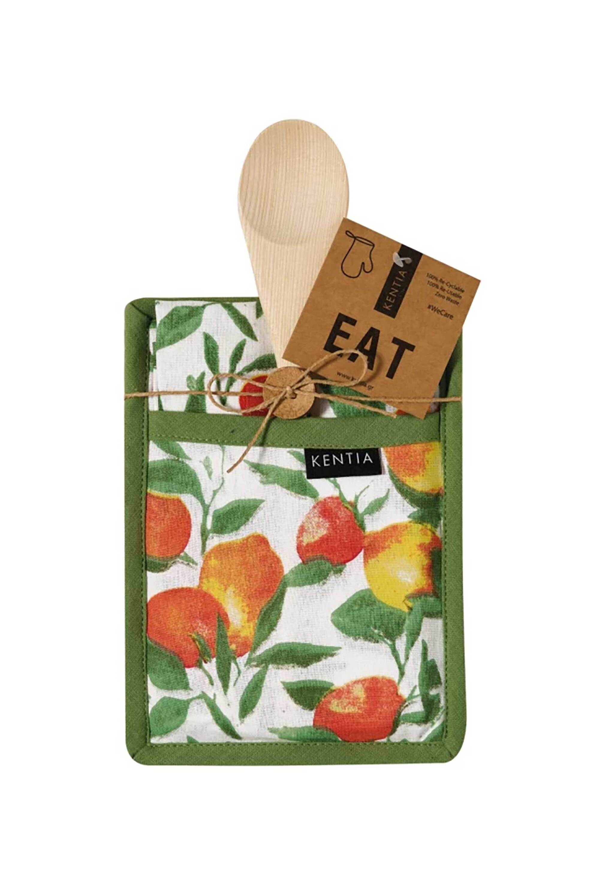 Kentia σετ πετσέτα κουζίνας με πιάστρα και κουτάλα "Mestolo 252" (3 τεμάχια) - 000077681