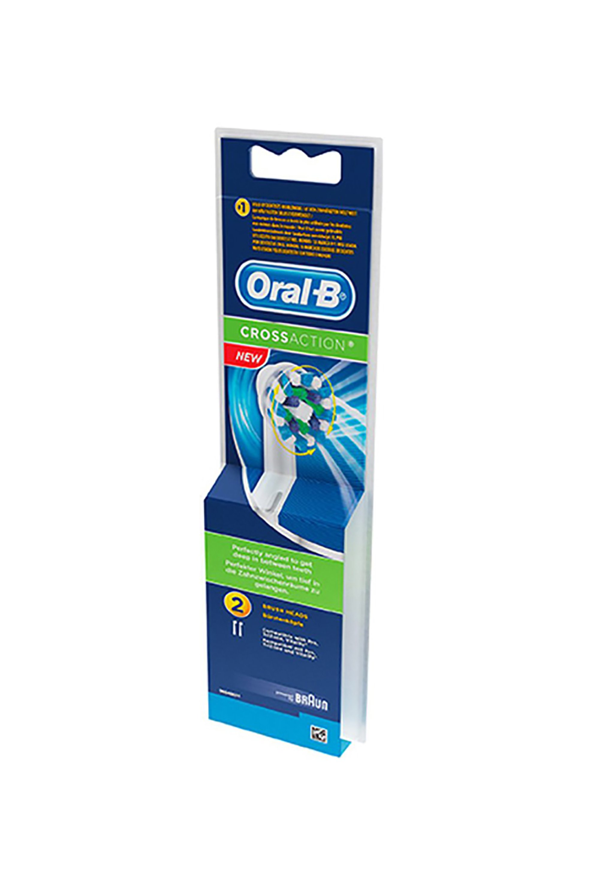 BRAUN Braun ανταλλακτικό βουρτσάκι Oral B Cross Action Σετ 2 Τεμμαχίων-EB50-2/N - EB50-2/N