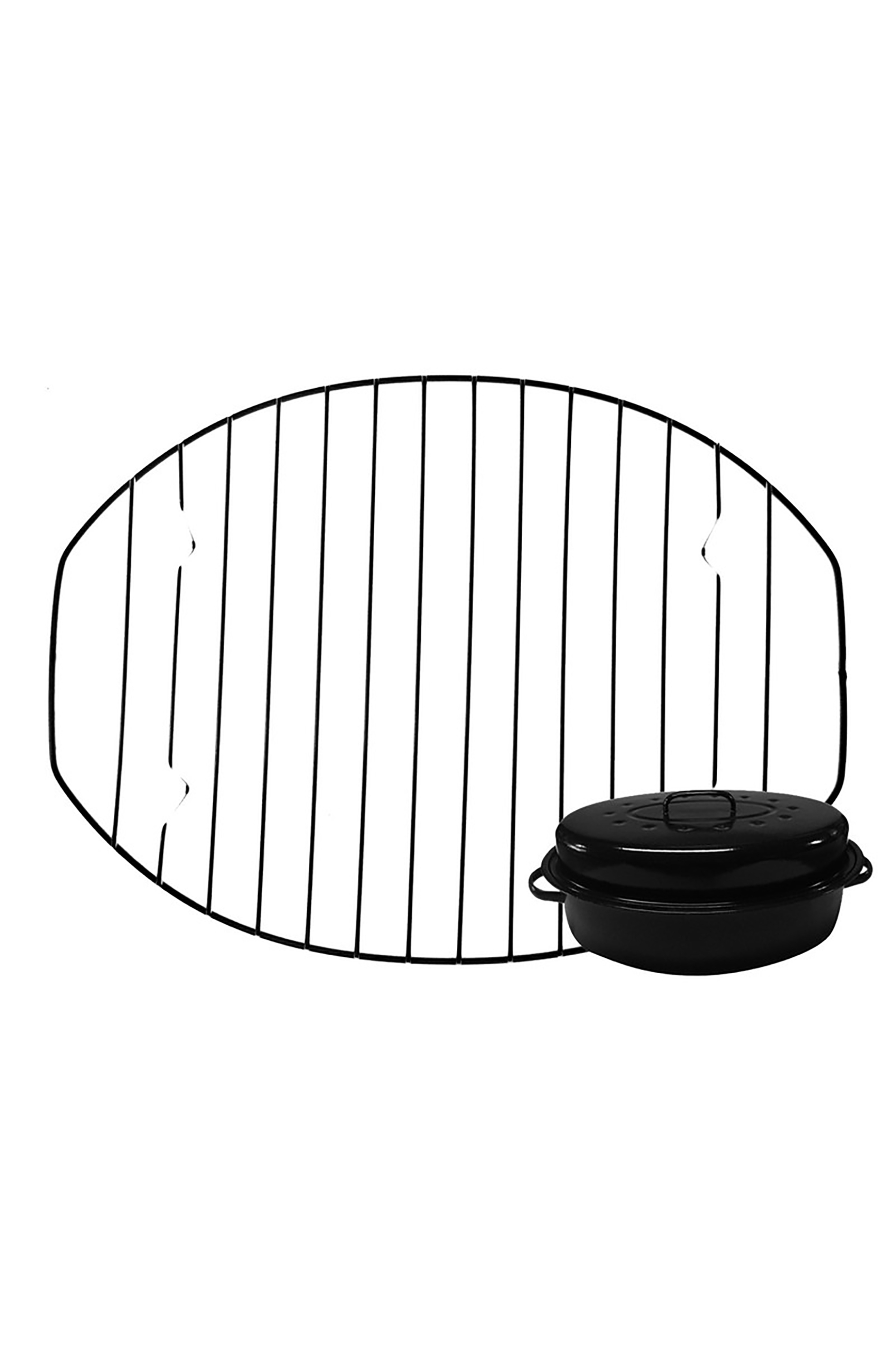 COOK SHOP Cook-Shop ανοξείδωτη οβάλ σχάρα 36 x 26 cm - 87.33.55.36.26
