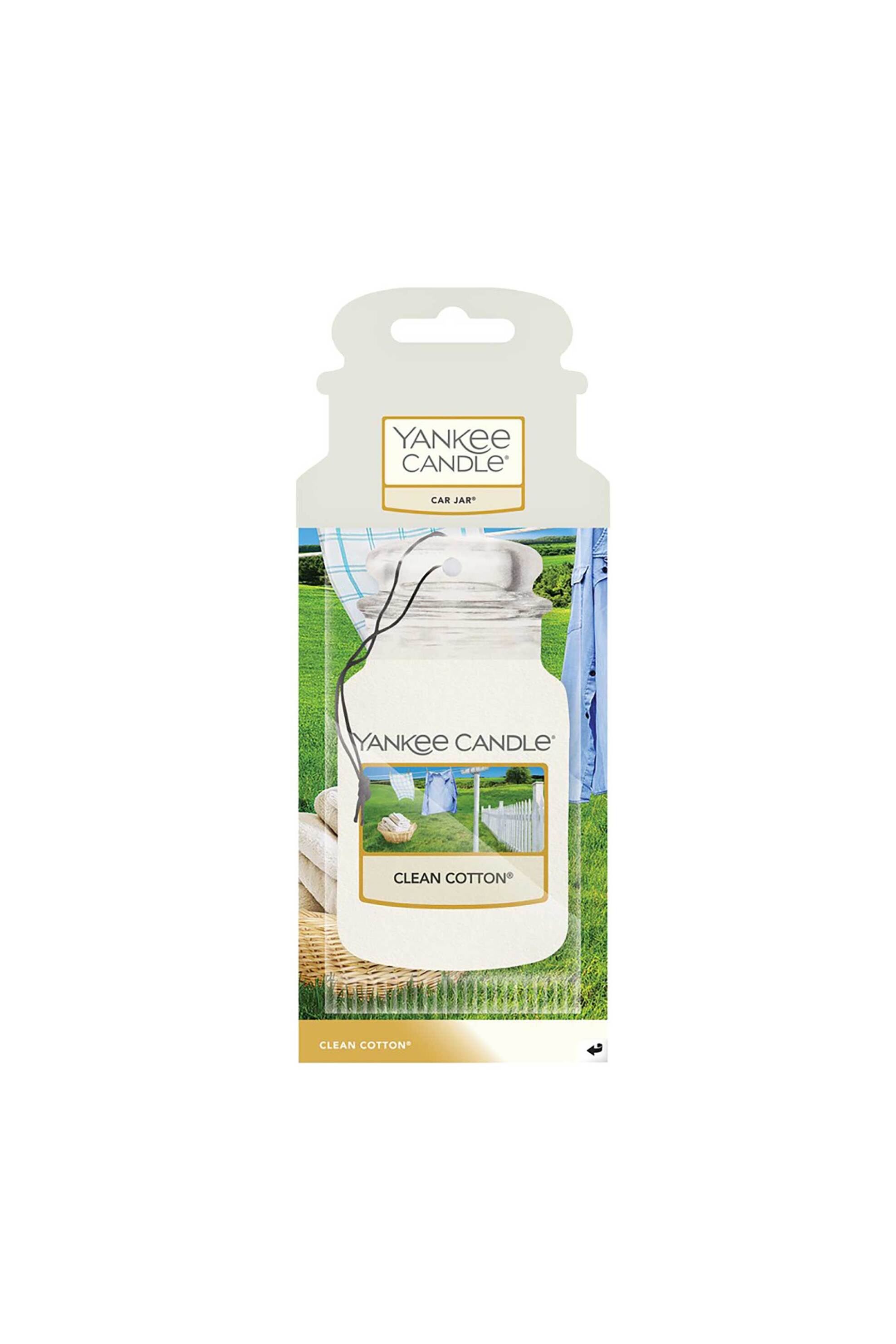 Yankee Candle αρωματικά καρτελάκια αυτοκινήτου "Clean Cotton" 6.9 x 8.1 cm - 1020639