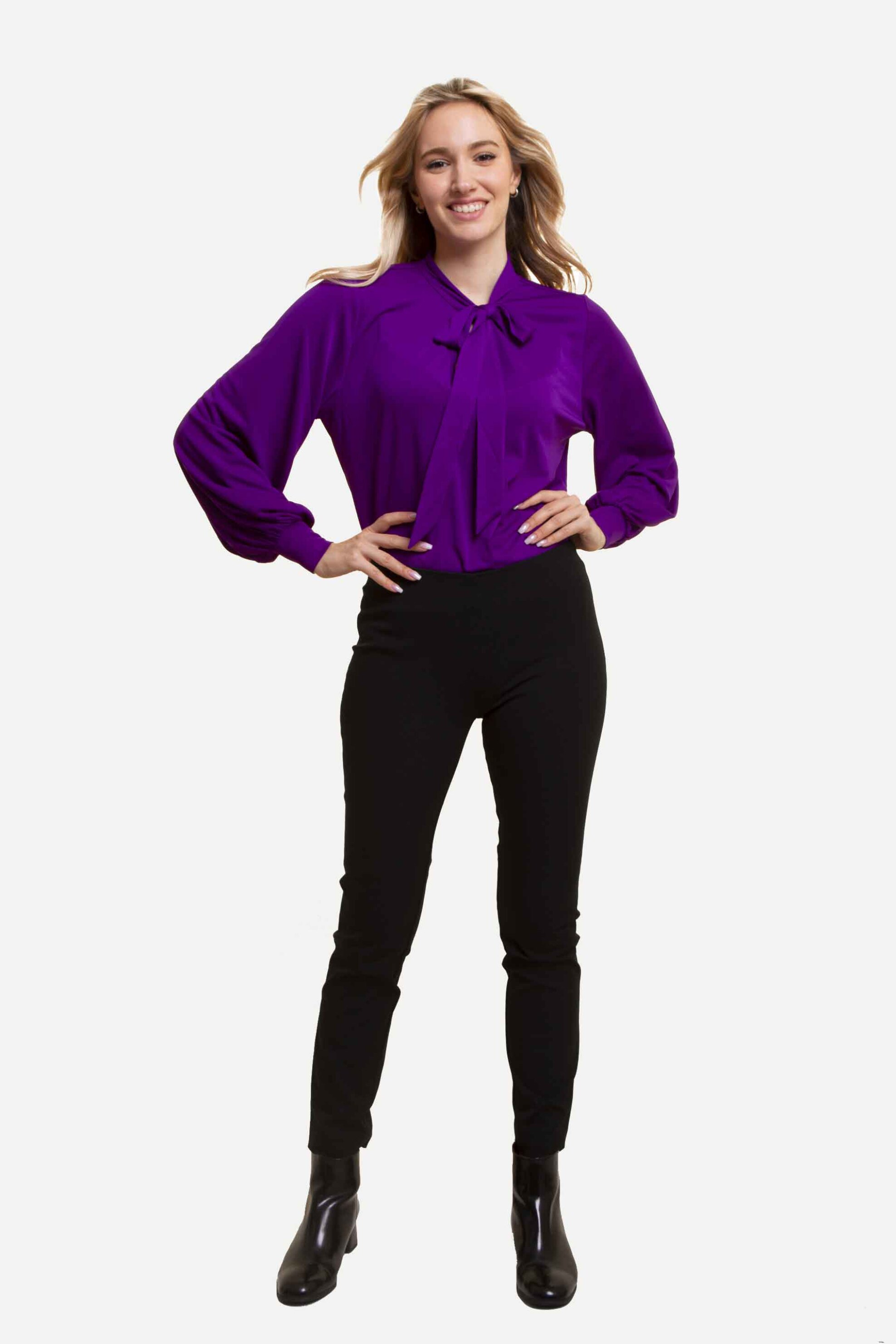LAUREN RALPH LAUREN Lauren Ralph Lauren γυναικείο παντελόνι stretch μονόχρωμο - 200631310003 Μαύρο