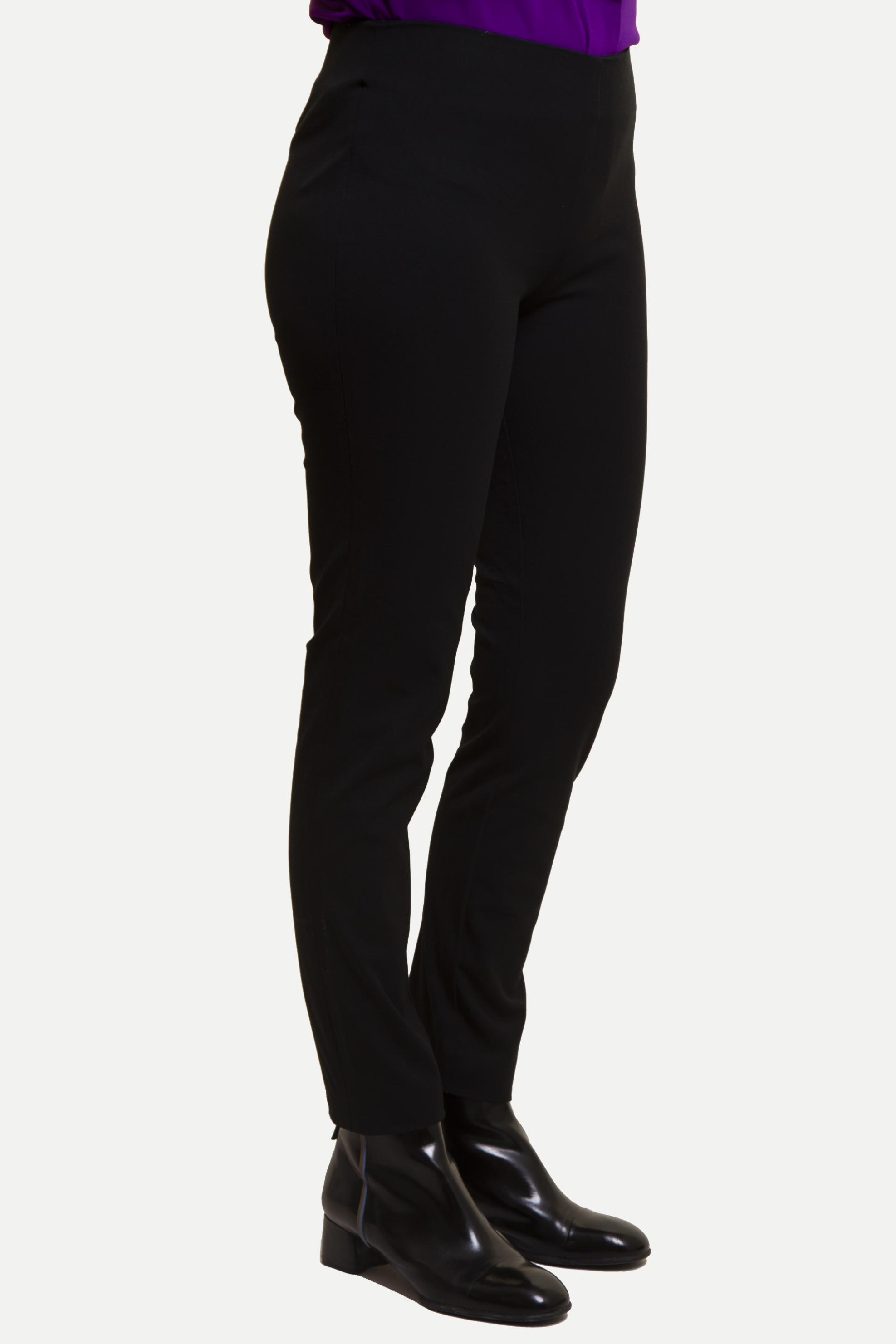 LAUREN RALPH LAUREN Lauren Ralph Lauren γυναικείο παντελόνι stretch μονόχρωμο - 200631310003 Μαύρο - 3