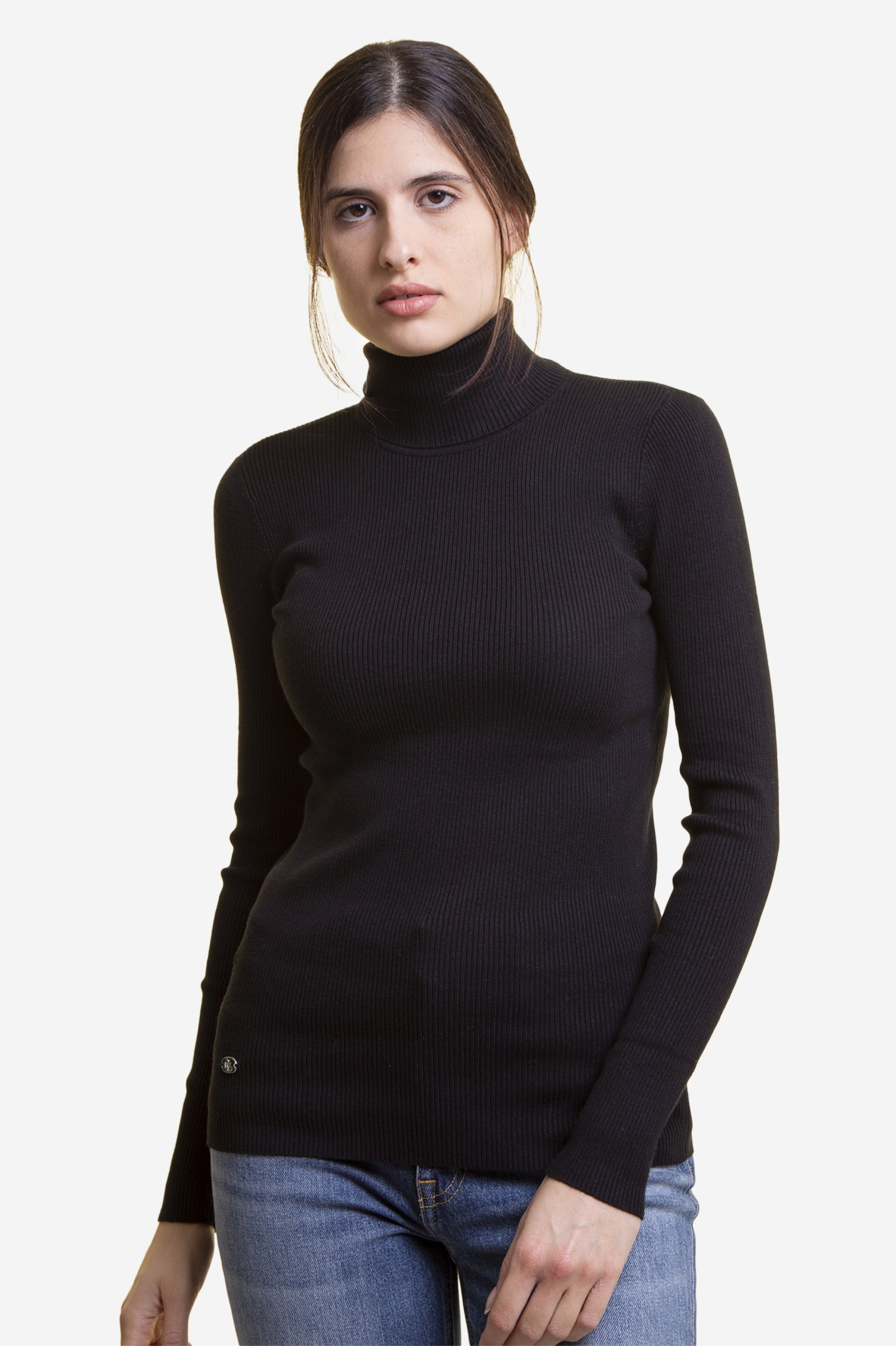 Lauren Ralph Lauren γυναικεία πλεκτή μπλούζα ζιβάγκο ribbed - 200643398011 Μαύρο φωτογραφία