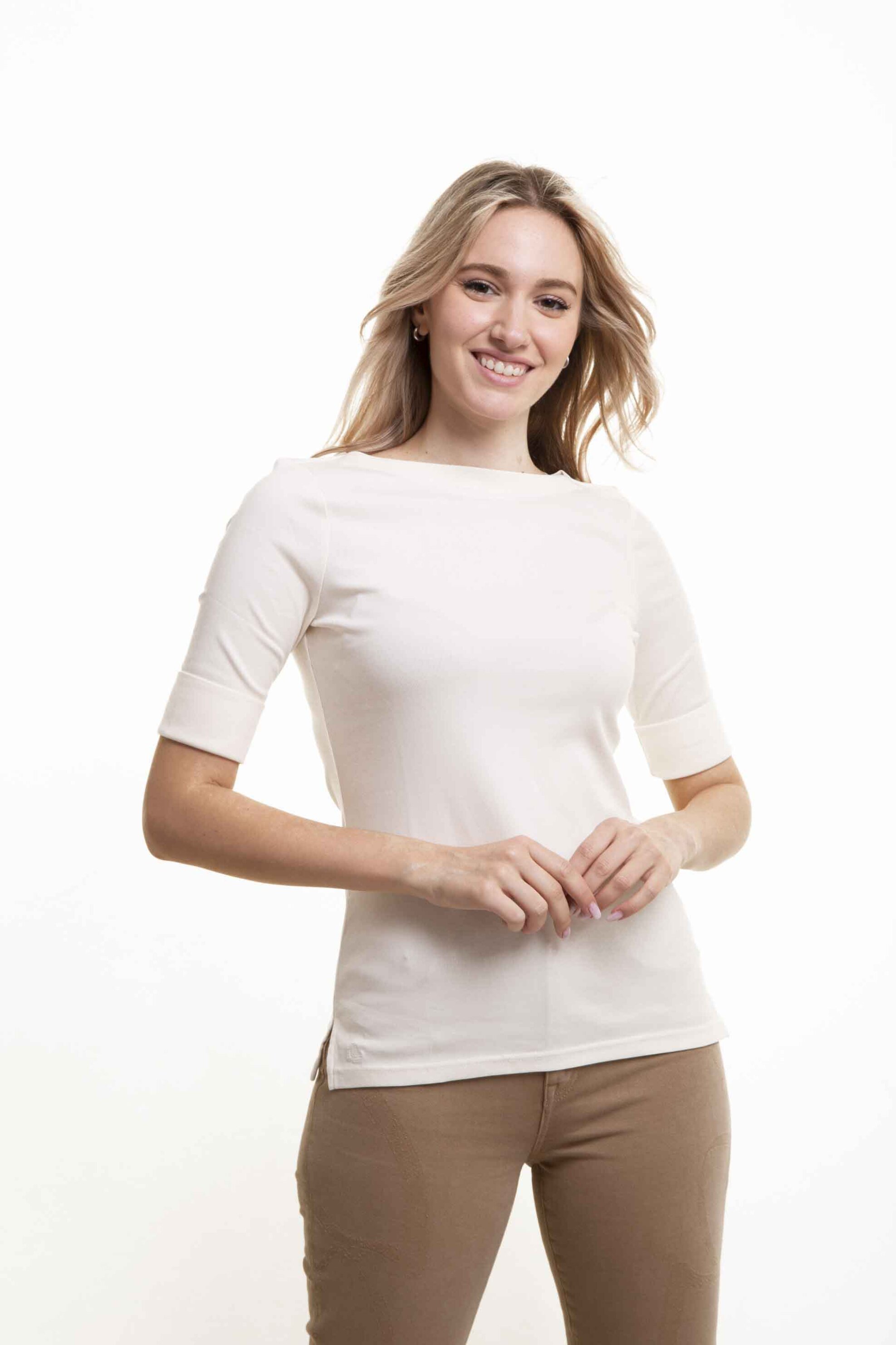 LAUREN RALPH LAUREN Lauren Ralph Lauren γυναικεία μπλούζα μονόχρωμη κοντομάνικη - 200654963036 Λευκό