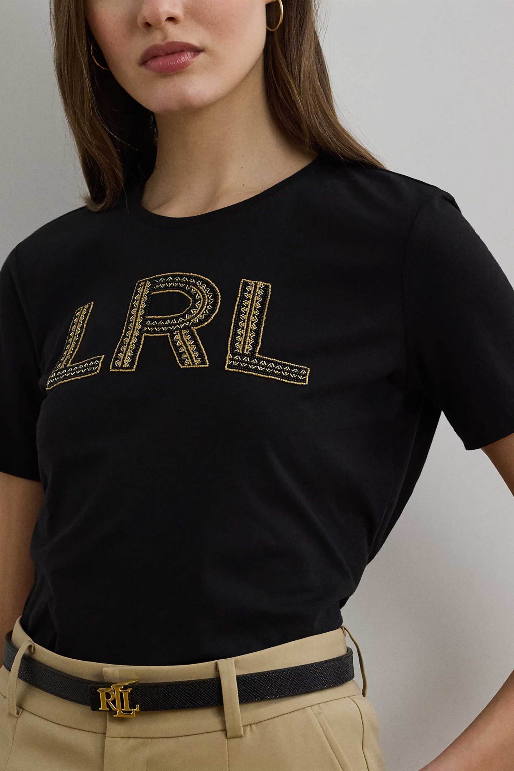 Lauren Ralph Lauren γυναικείο T-shirt με κεντημένο oversized 