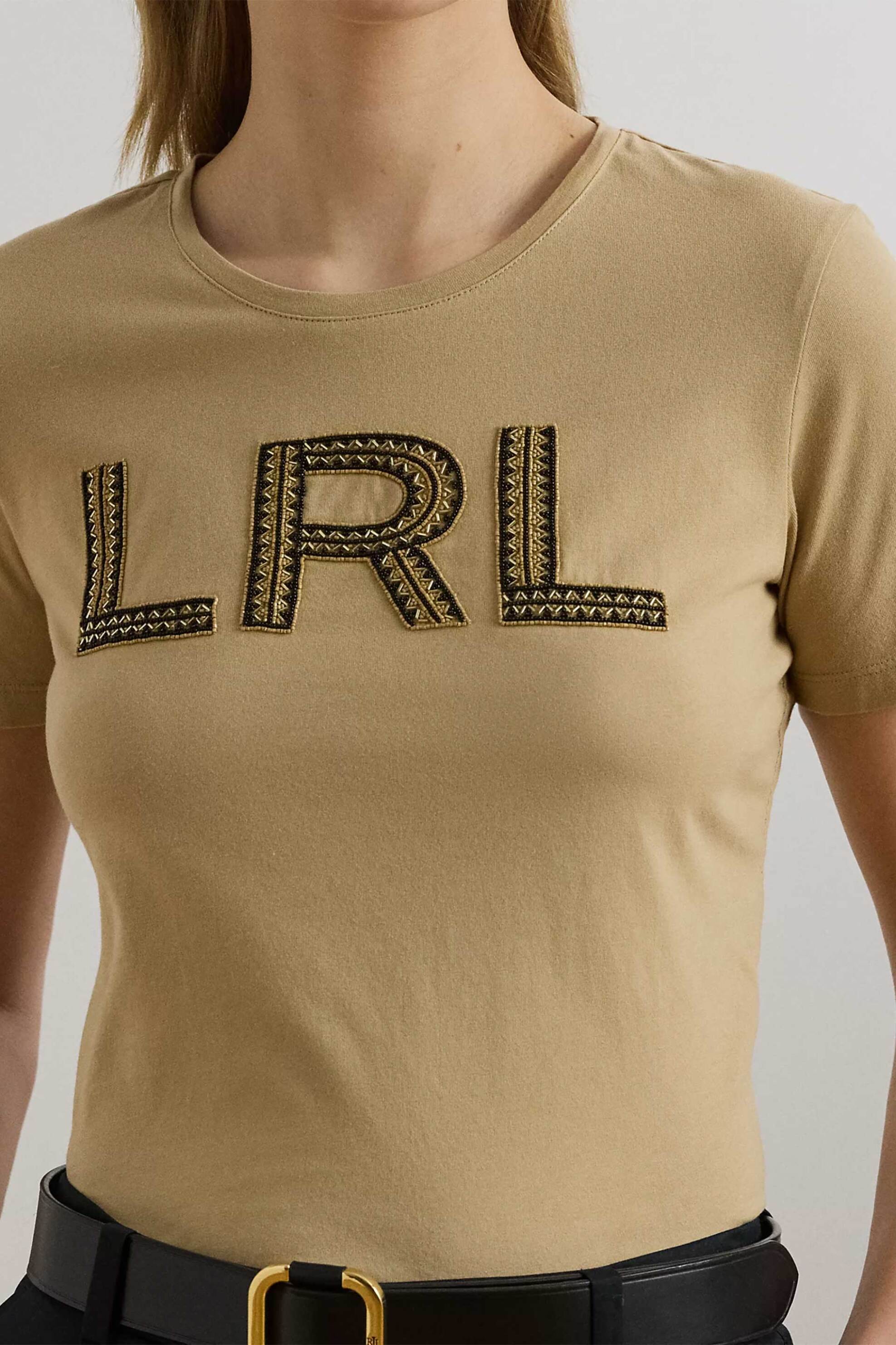 Lauren Ralph Lauren γυναικείο T-shirt με κεντημένο oversized 