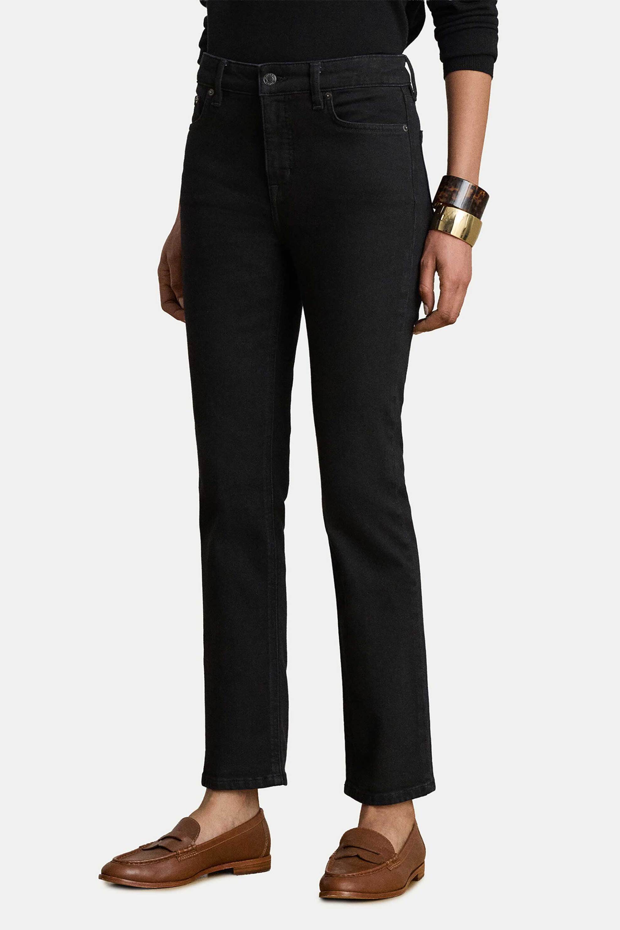 Lauren Ralph Lauren γυναικείο τζιν παντελόνι Straight Fit - 200B27741001 Μαύρο