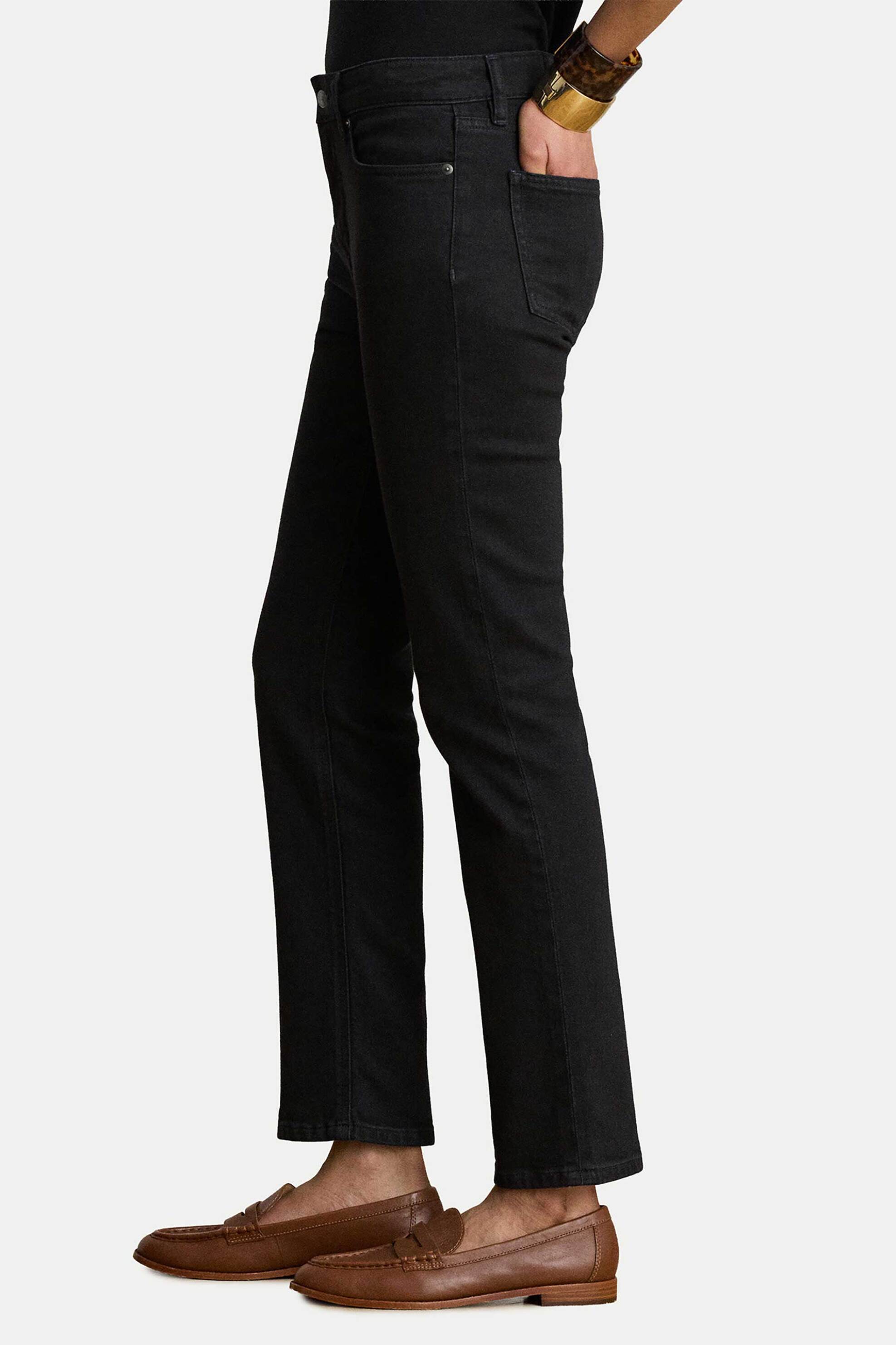 Lauren Ralph Lauren γυναικείο τζιν παντελόνι Straight Fit - 200B27741001 Μαύρο
