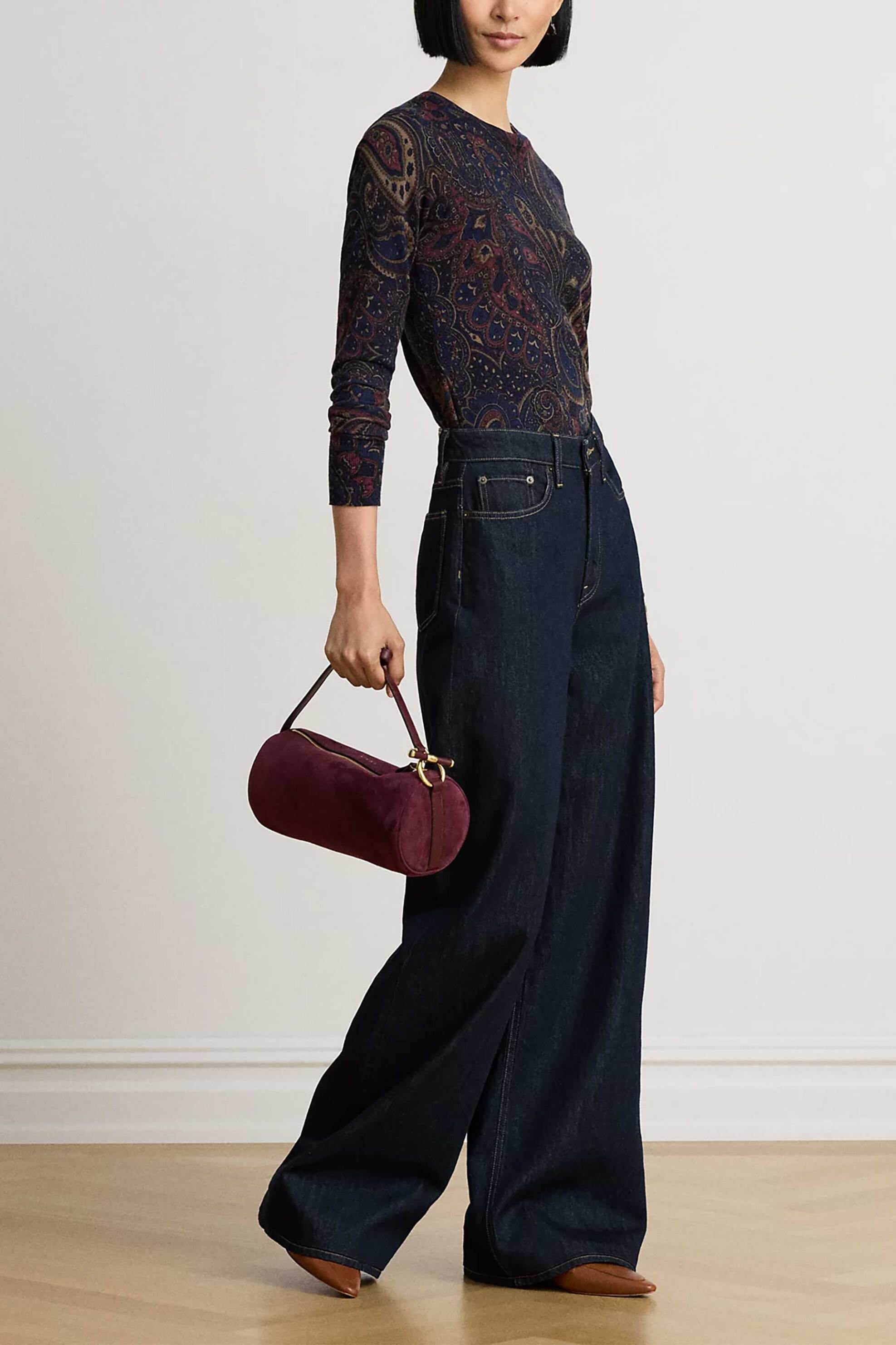 LAUREN RALPH LAUREN Lauren Ralph Lauren γυναικεία μπλούζα πλεκτή με paisley print - 200B27834001 Μπλε Σκούρο - 2