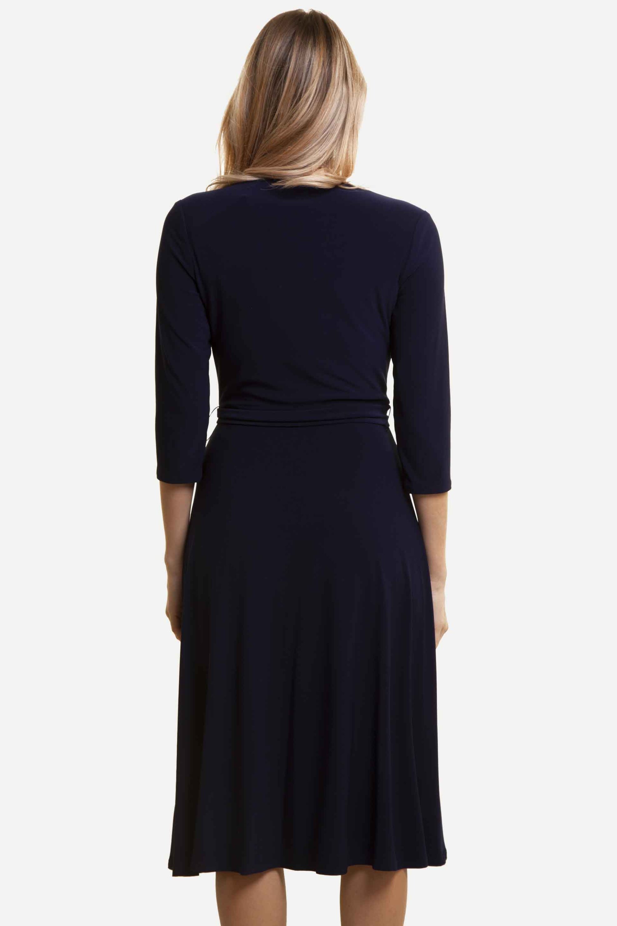 Lauren Ralph Lauren γυναικείο φόρεμα κρουαζέ με μανίκι 3/4 - 250769904002 Μπλε Σκούρο φωτογραφία