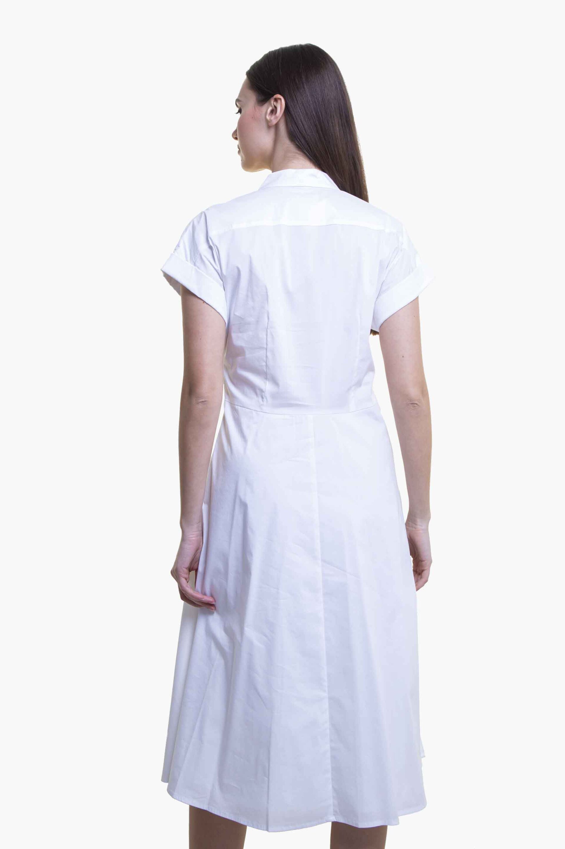 Lauren Ralph Lauren γυναικείo midi φόρεμα σεμιζιέ με κόμπο - 250903193002 Λευκό φωτογραφία