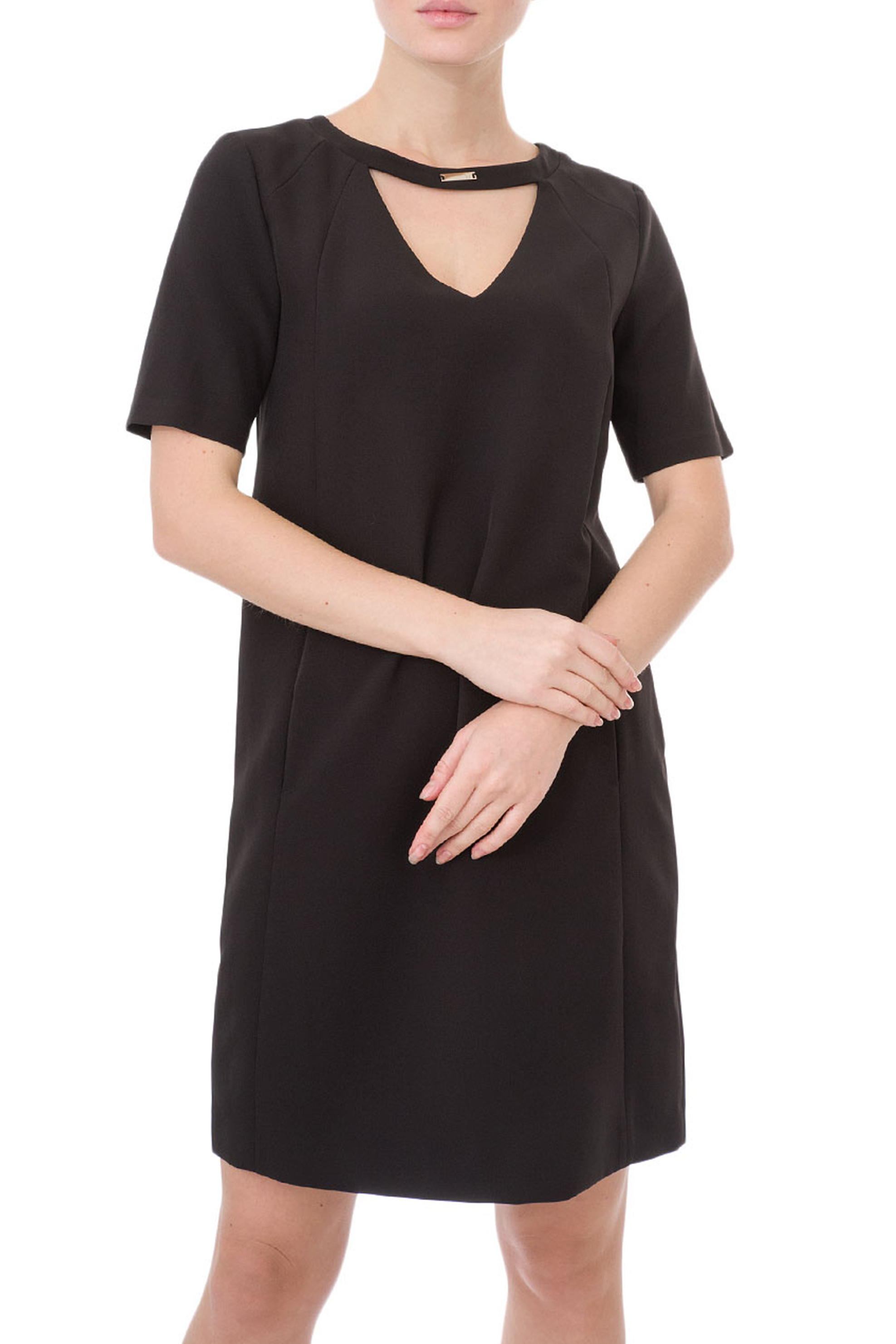 Trussardi Γυναικείο Mini Φόρεμα με Cut-Out Λεπτομέρεια - 56D00308-1T002800 Μαύρο