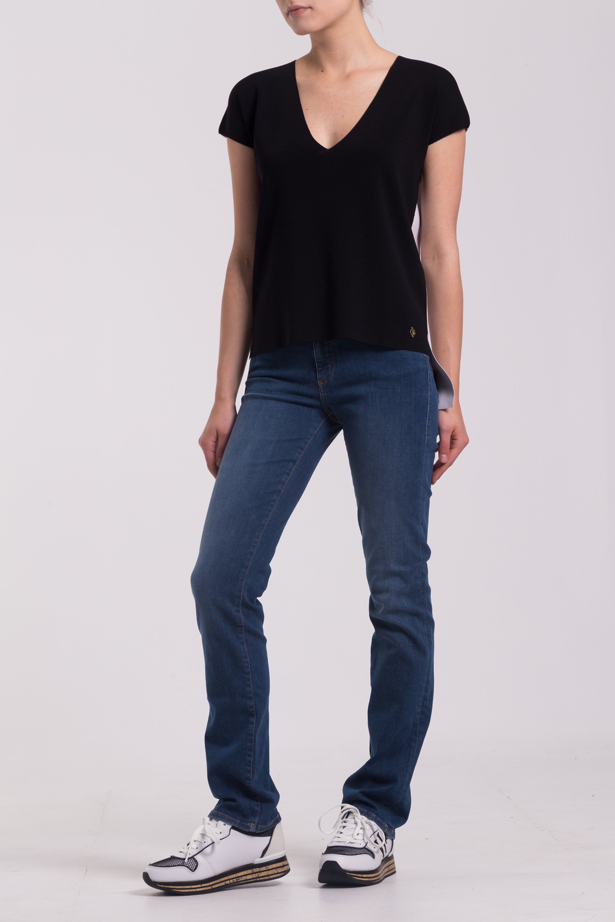 TRUSSARDI BAZAAR Trussardi γυναικείο τζιν παντελόνι πεντάτσεπο Straight Fit - 56J00007-1T000835 Μπλε