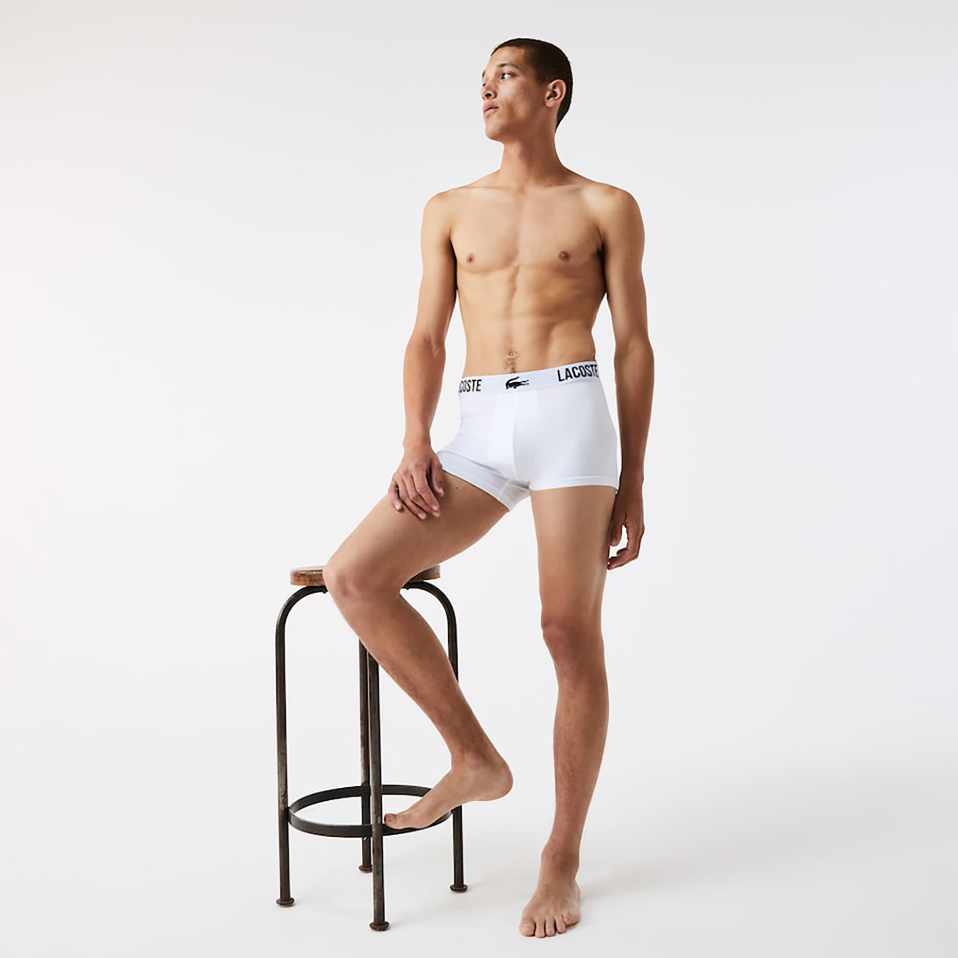 Lacoste σετ ανδρικά εσώρουχα trunk "Branded Jersey" (3 τεμάχια) - 5H3321 Κόκκινο φωτογραφία