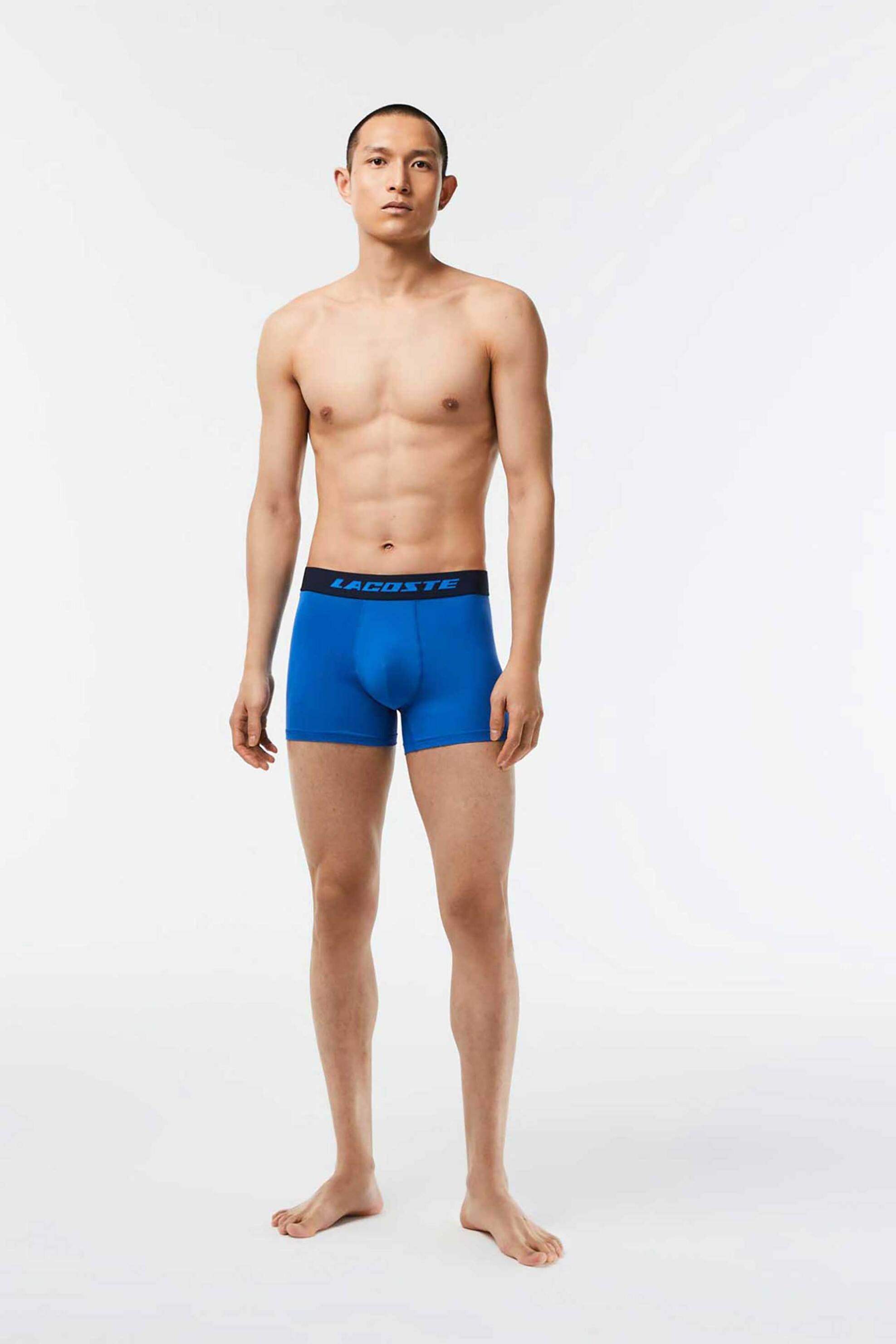 Lacoste σετ ανδρικά εσώρουχα με λογότυπο (3 τεμάχια) - 5H5916 Μπλε φωτογραφία