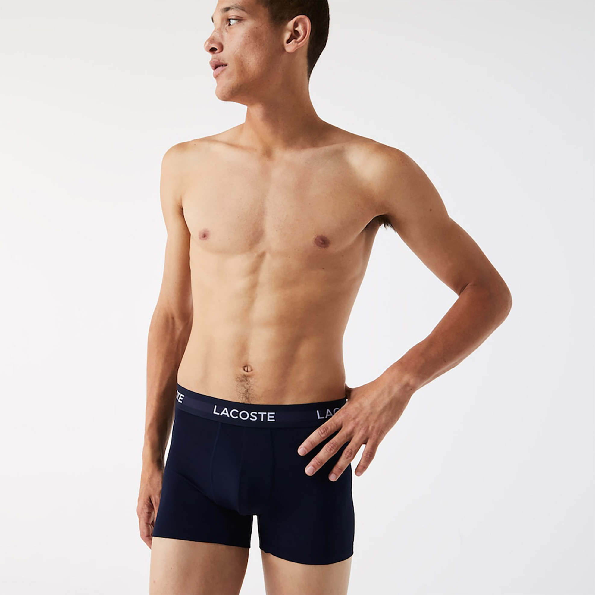 Lacoste σετ ανδρικά εσώρουχα trunk με λογότυπο στο λάστιχο (3 τεμάχια) - 5H9623 Κόκκινο φωτογραφία