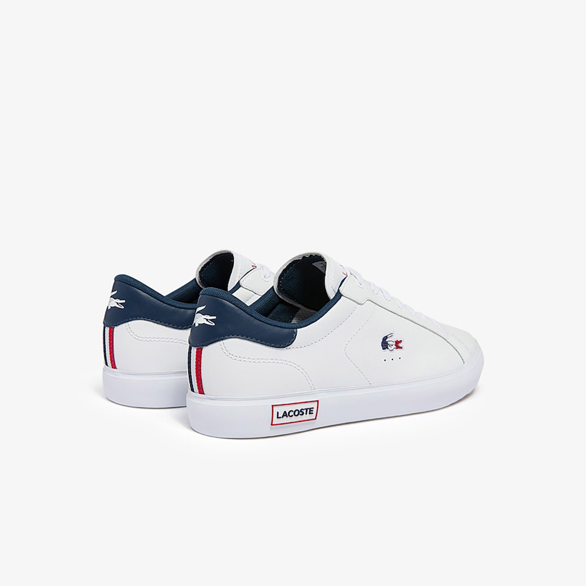 Lacoste Ανδρικά Δερμάτινα Sneakers Powercourt Leather Tricolour - 43Sma0034407 Λευκό