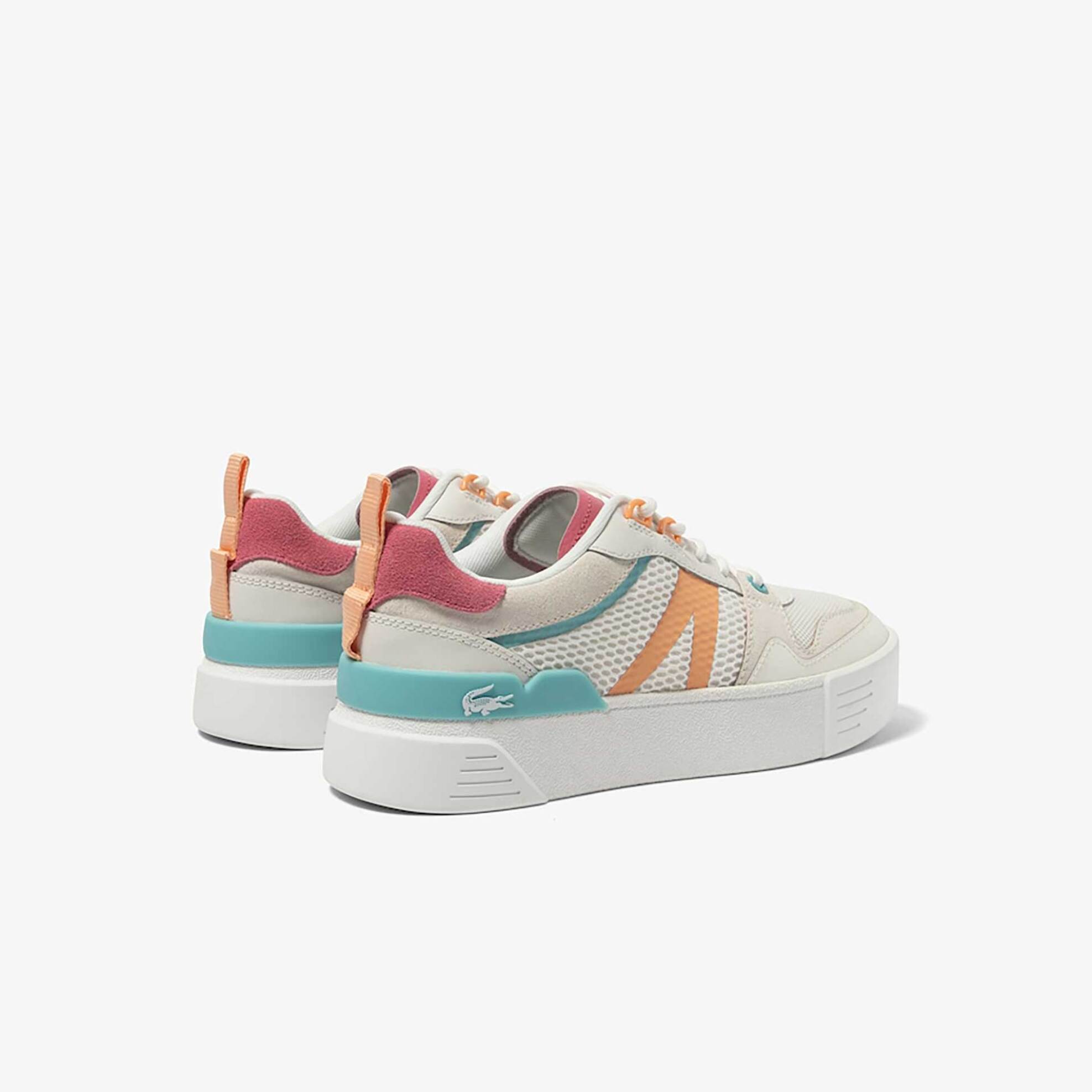 Lacoste Γυναικεία Δερμάτινα Sneakers με Πολύχρωμες Λεπτομέρειες L002 - 45Cfa0010B53 Εκρού