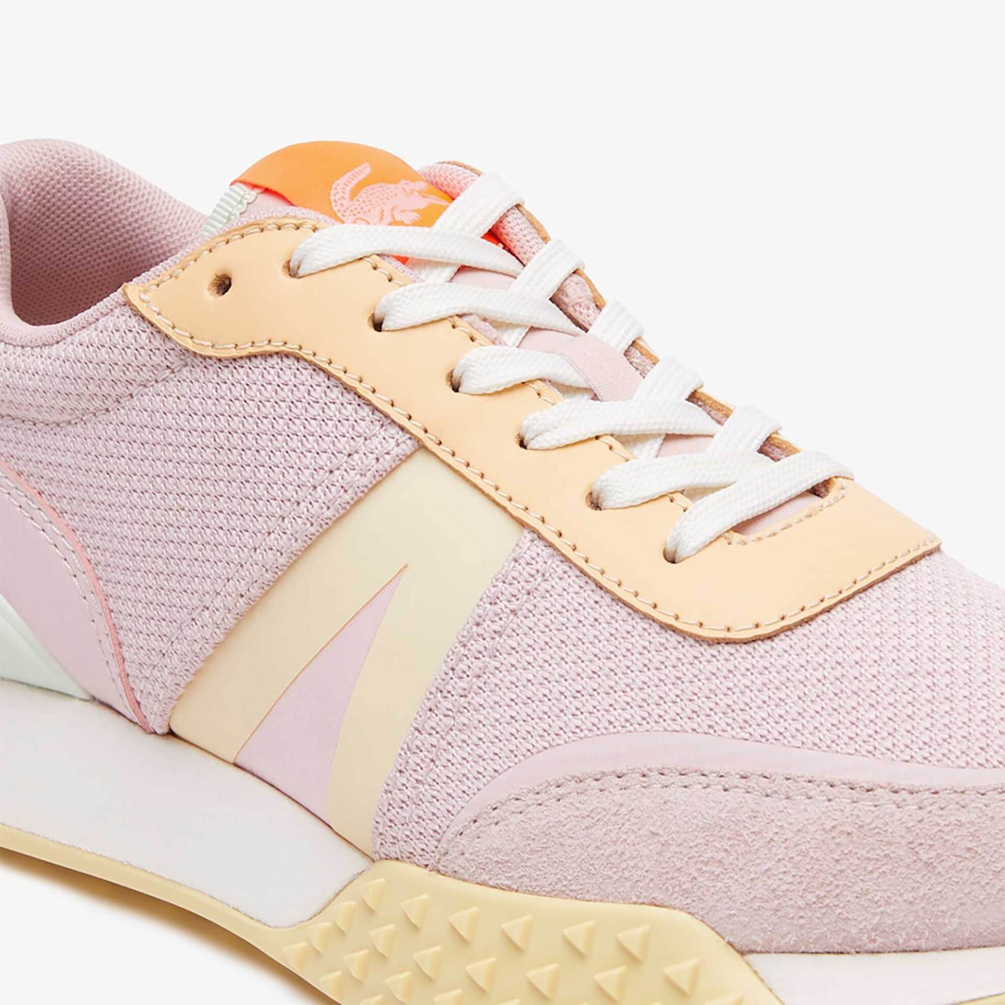 LACOSTE Lacoste γυναικεία trainers colorblocked με ανάγλυφο κροκοδειλάκι "L-Spin deluxe" - 45SFA0053AMY Ροζ - 3