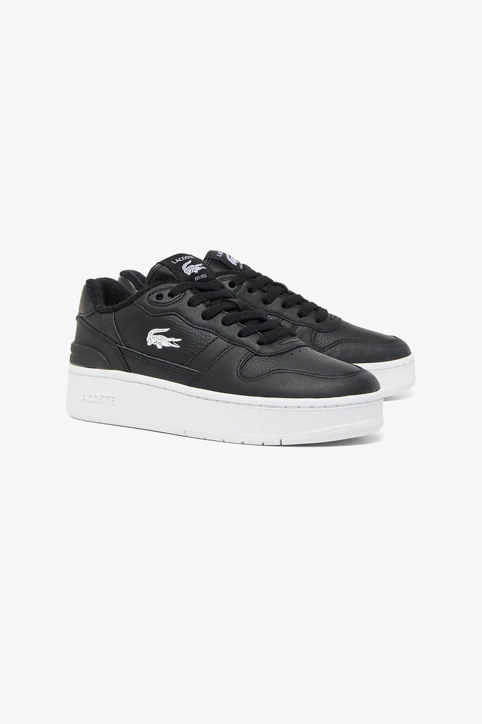 LACOSTE Lacoste γυναικεία δερμάτινα sneakers με λογότυπο "T-Clip" - 48SFA0046312 Μαύρο