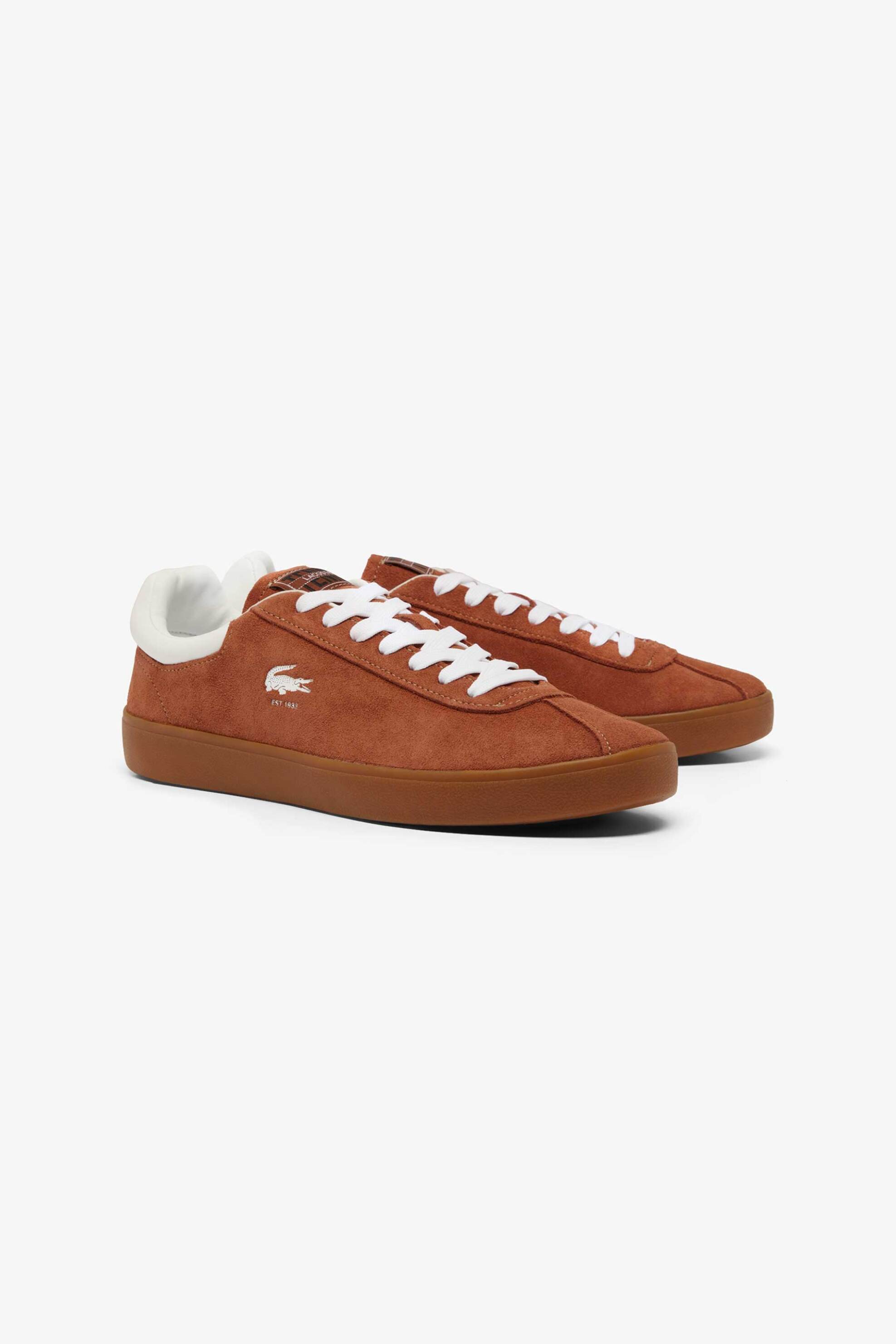 Lacoste ανδρικά suede sneakers με λογότυπο "Baseshot" - 48SMA0008524 Καφέ
