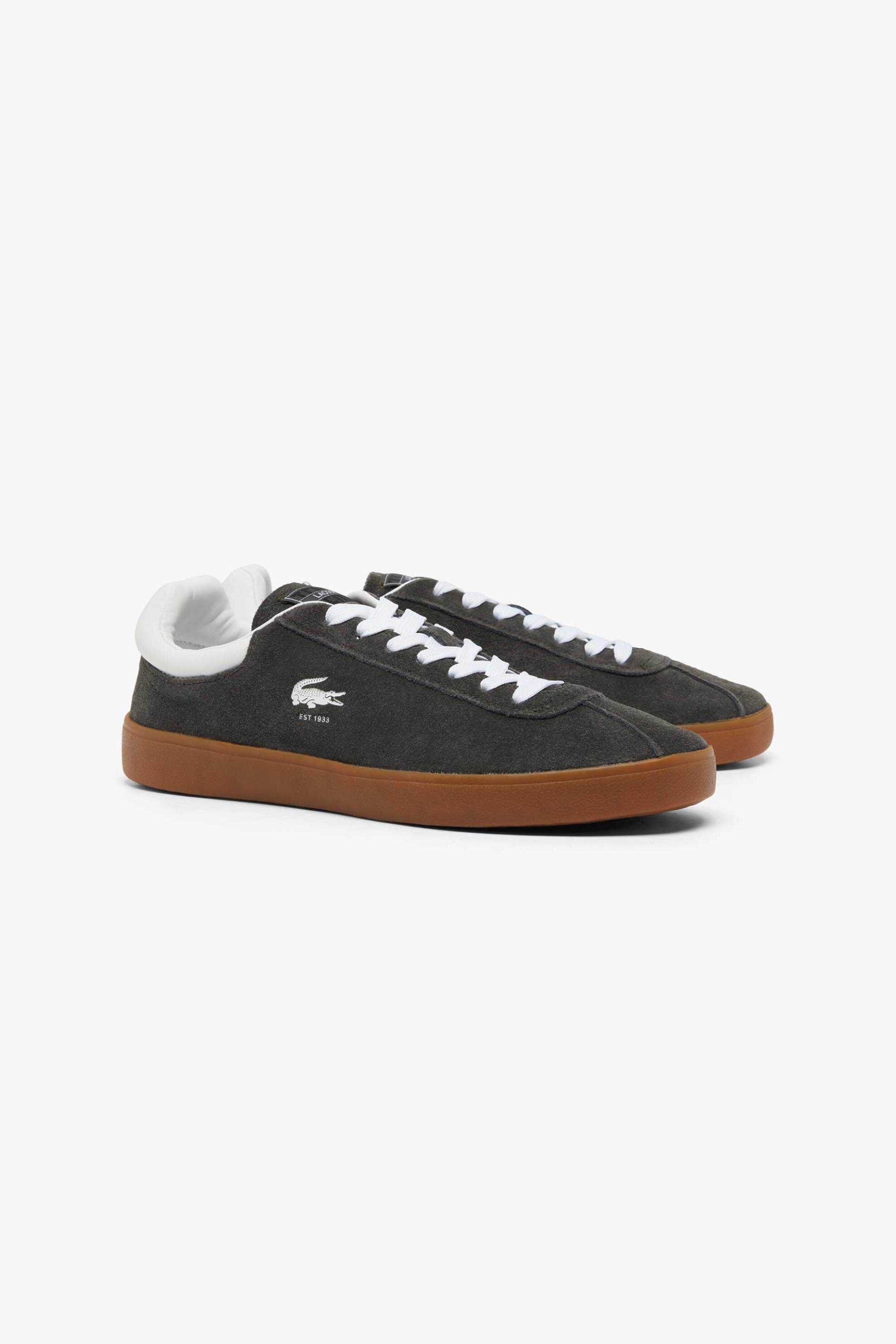 Lacoste ανδρικά suede sneakers με λογότυπο "Baseshot" - 48SMA0008GRG Μαύρο