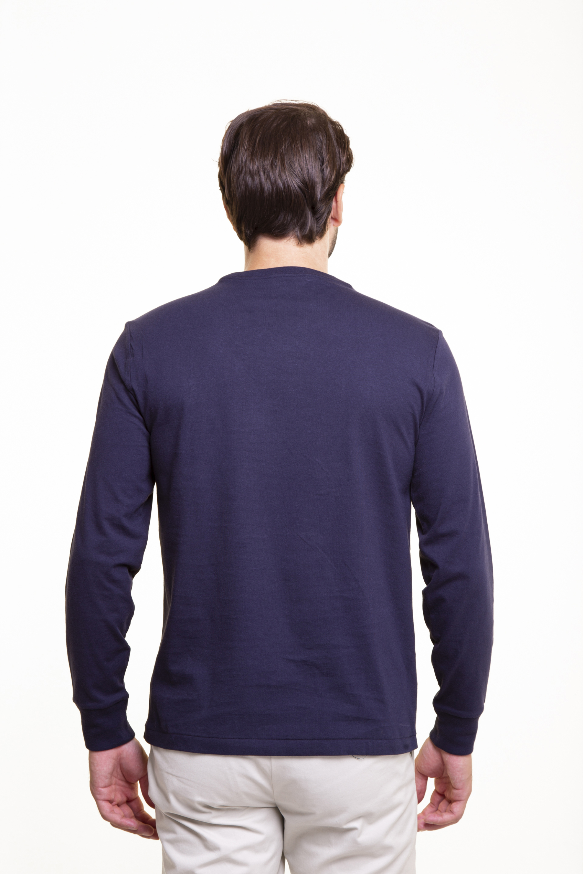 Polo Ralph Lauren Ανδρική Μπλούζα με Contrast Logo Slim Fit - 710671468024 Μπλε Σκούρο