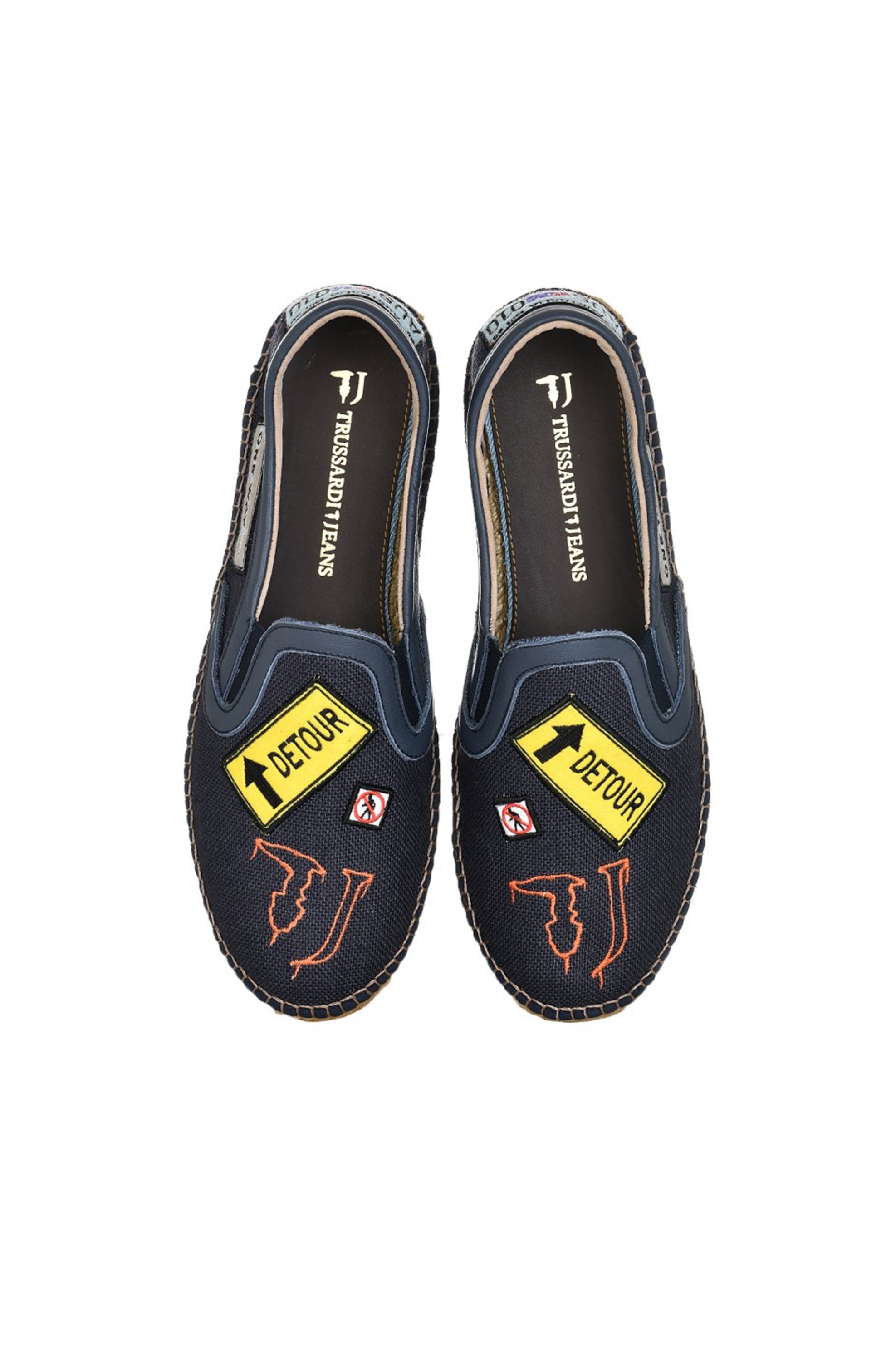 Trussardi Jeans Ανδρικές Εσπαντρίγιες με Patches - 77A00075-9Y099999 Μπλε Σκούρο