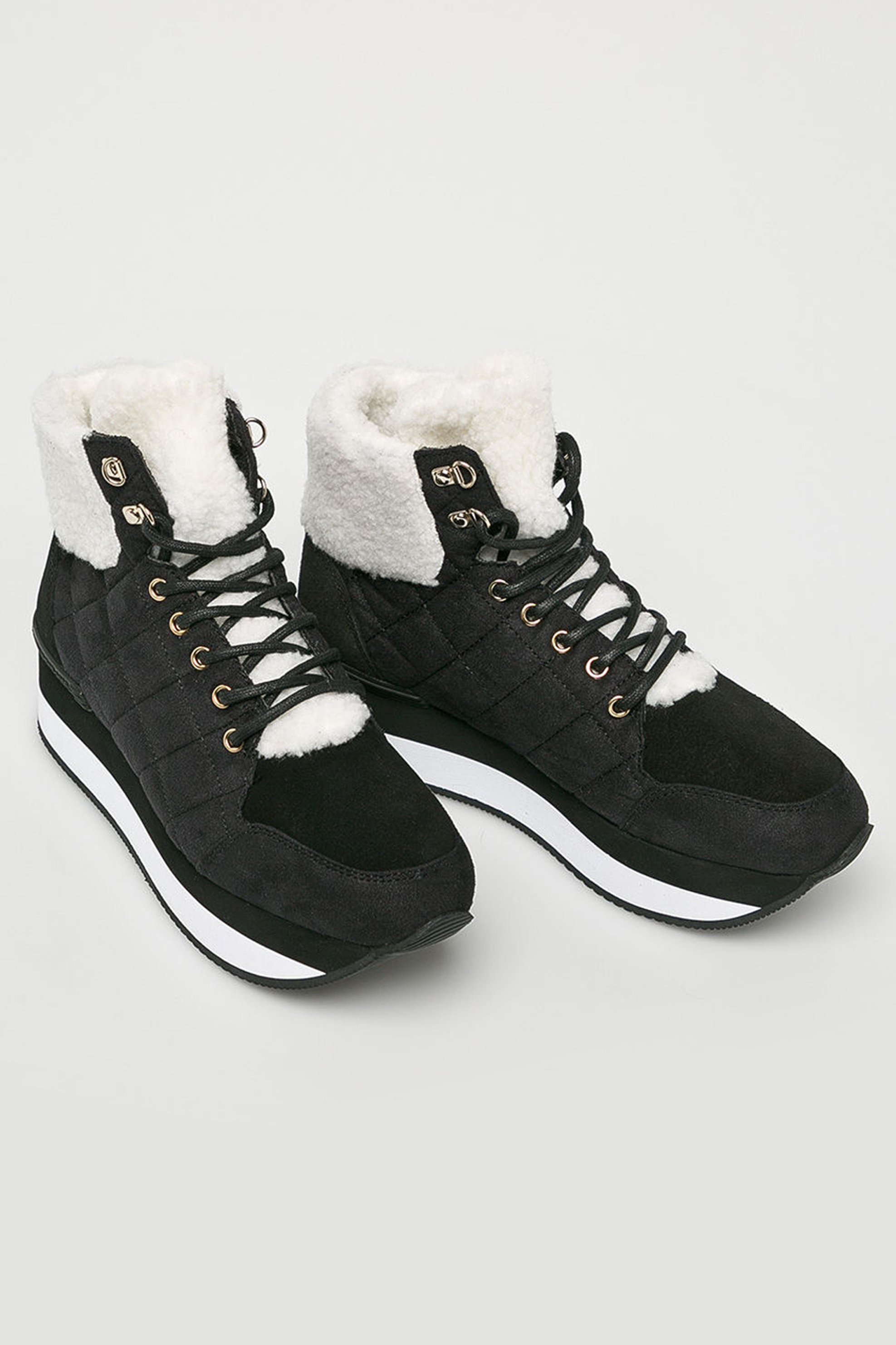 Trussardi γυναικεία μποτάκια με faux γούνα - 79A00244-9Y099999 Μαύρο φωτογραφία