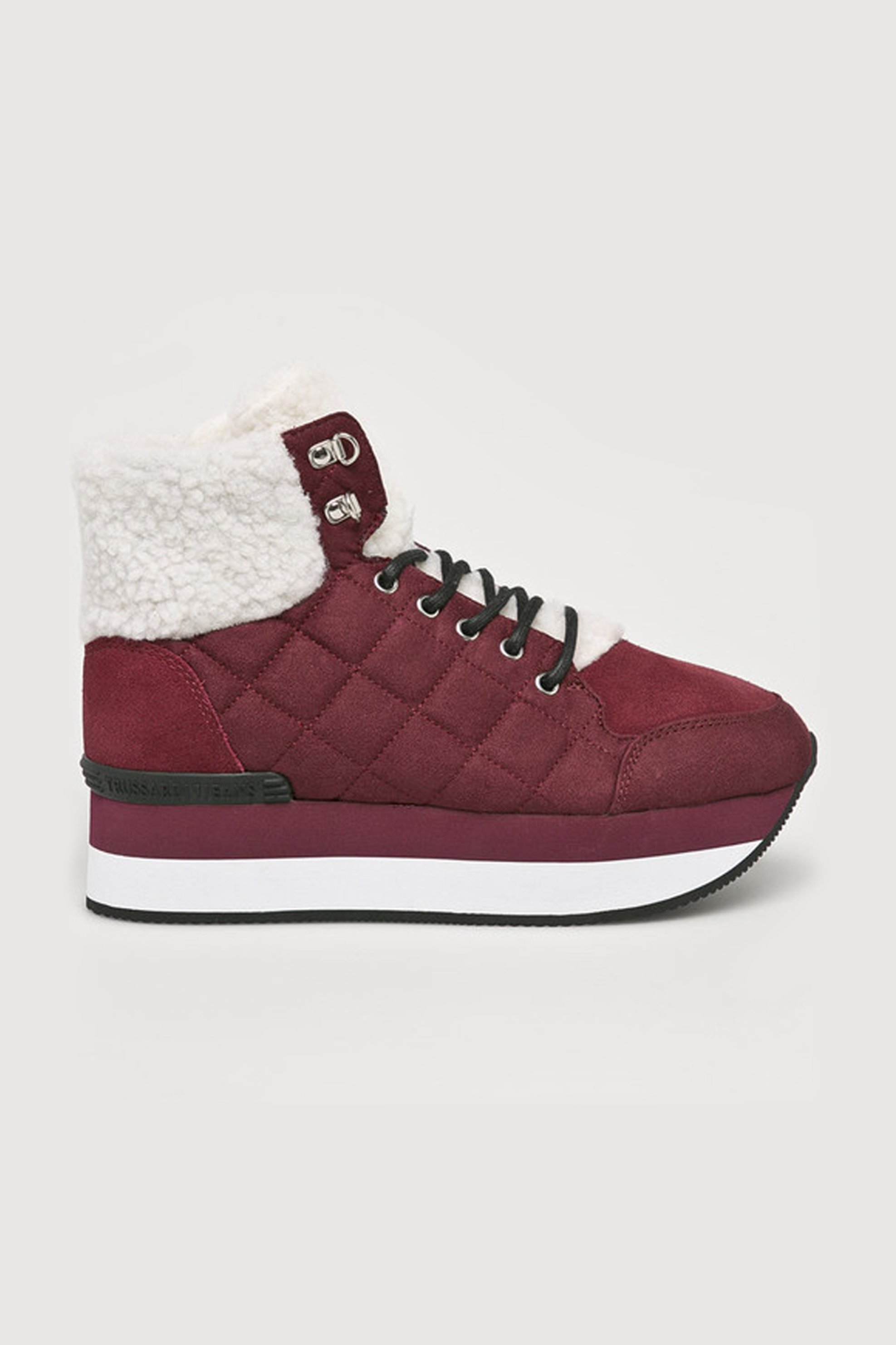 TRUSSARDI BAZAAR Trussardi γυναικεία μποτάκια με faux γούνα - 79A00244-9Y099999 Κόκκινο