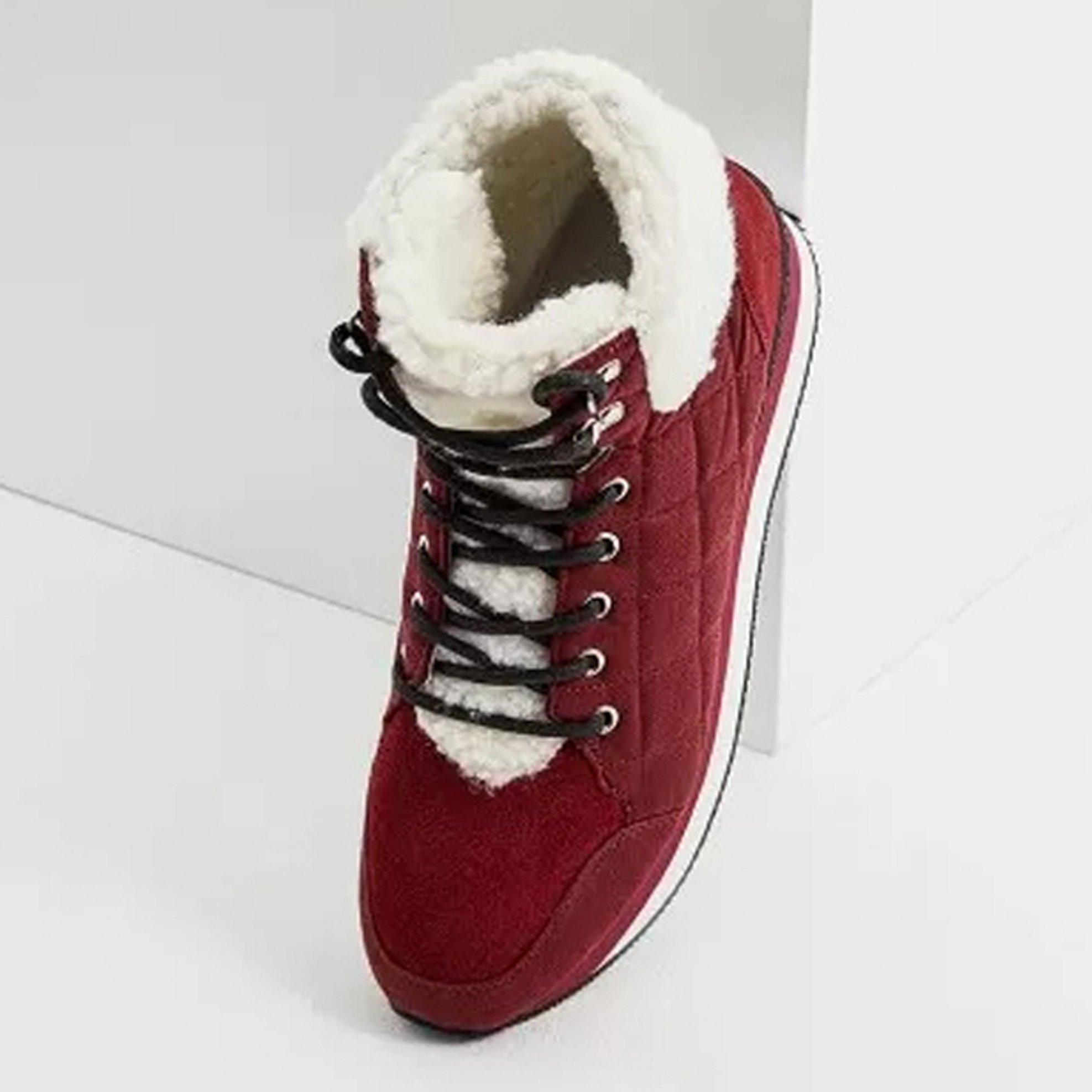 Trussardi Γυναικεία Μποτάκια με Faux Γούνα - 79A00244-9Y099999 Κόκκινο