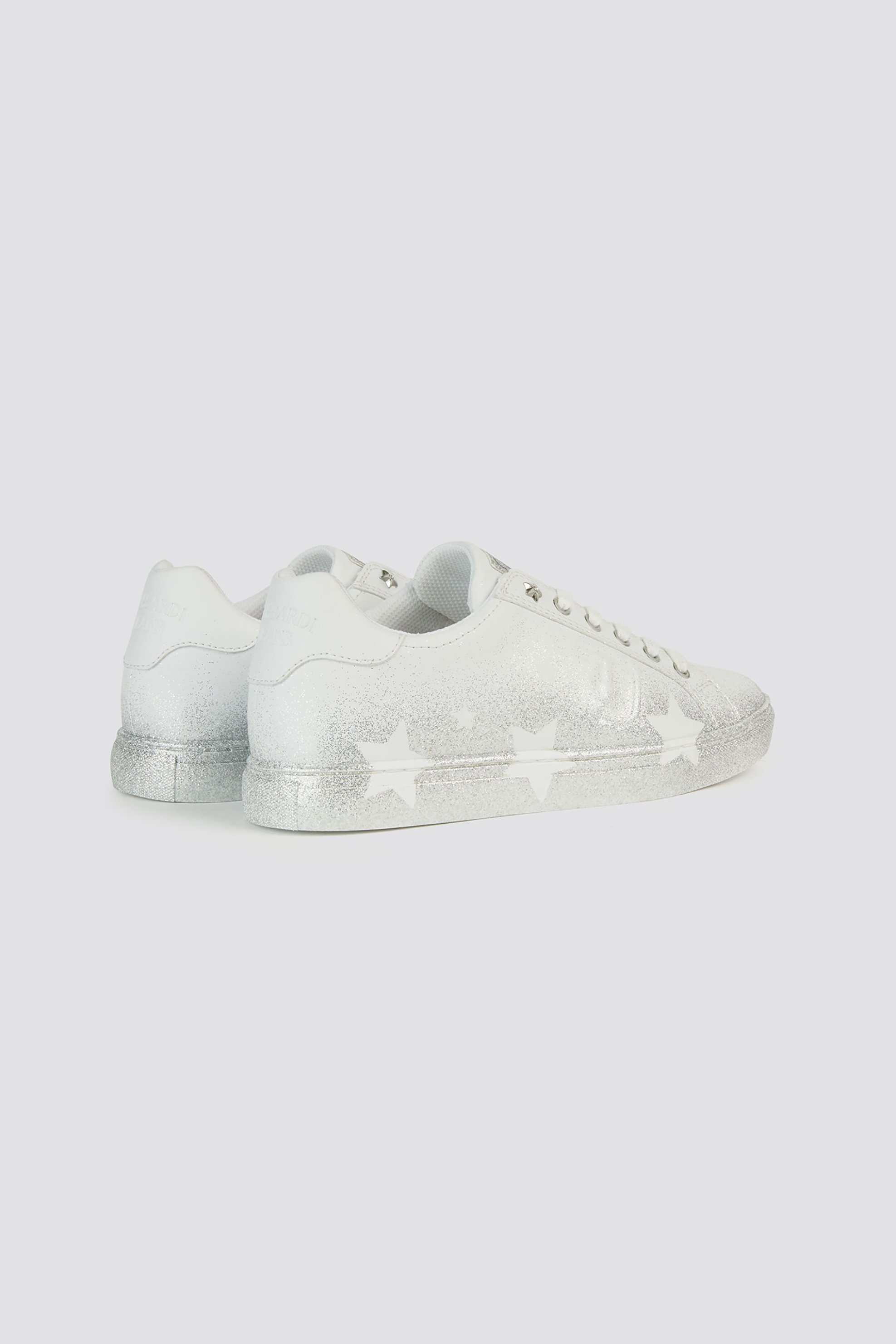 Trussardi Jeans Γυναικεία Sneakers με Glitter Λεπτομέρειες Stars - 79A00314-9Y099999 Ασημί